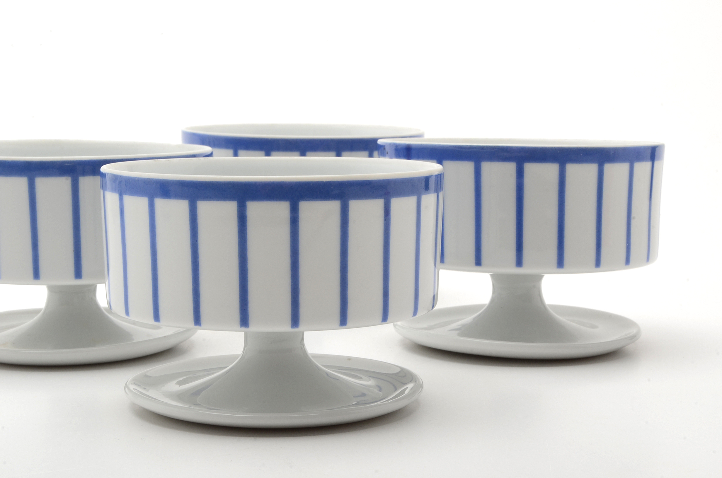 Jonas Roberts Mid Century Modern Solar Porcelain Sorbet Bowls
