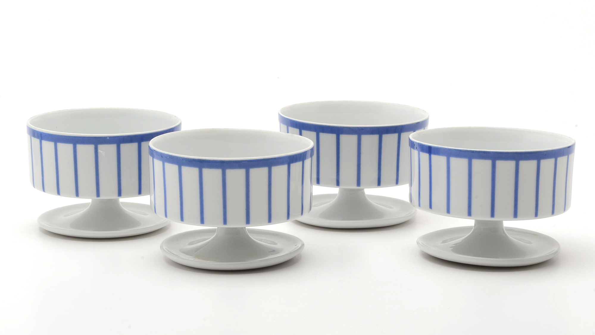 Jonas Roberts Mid Century Modern Solar Porcelain Sorbet Bowls