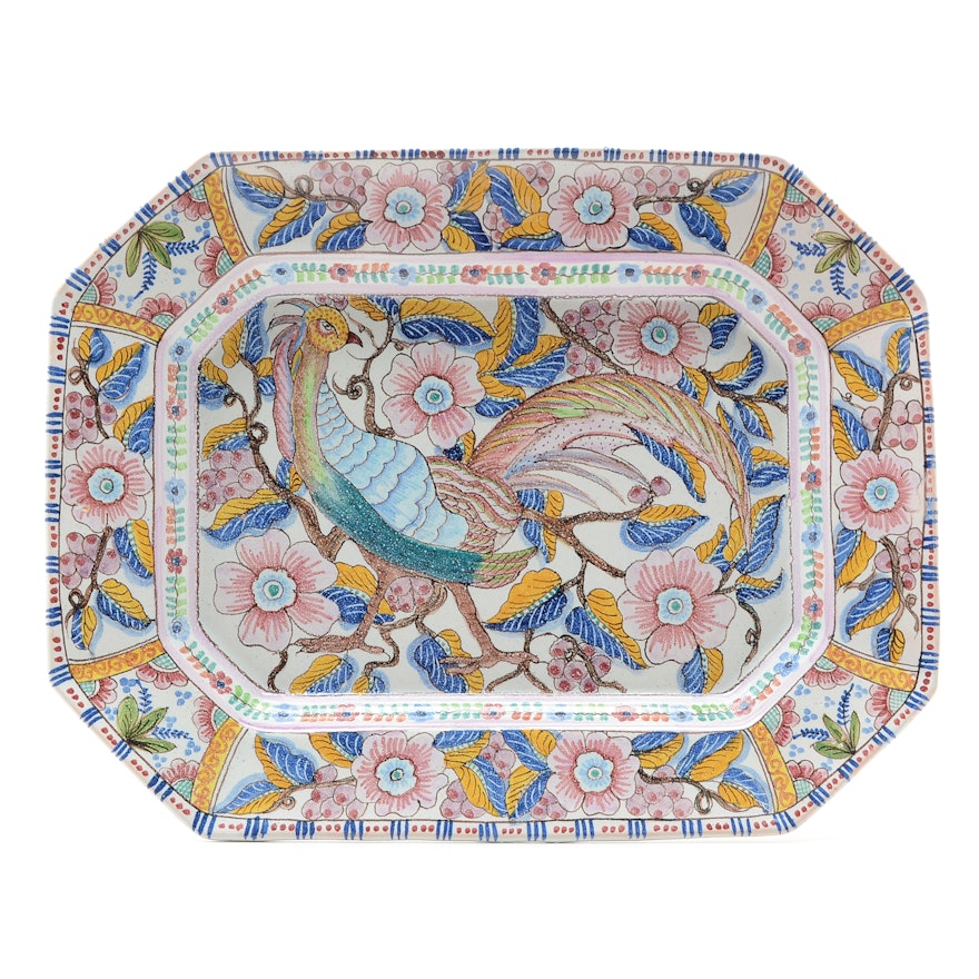 Colorful Hand Painted Coimbra Portugese Platter