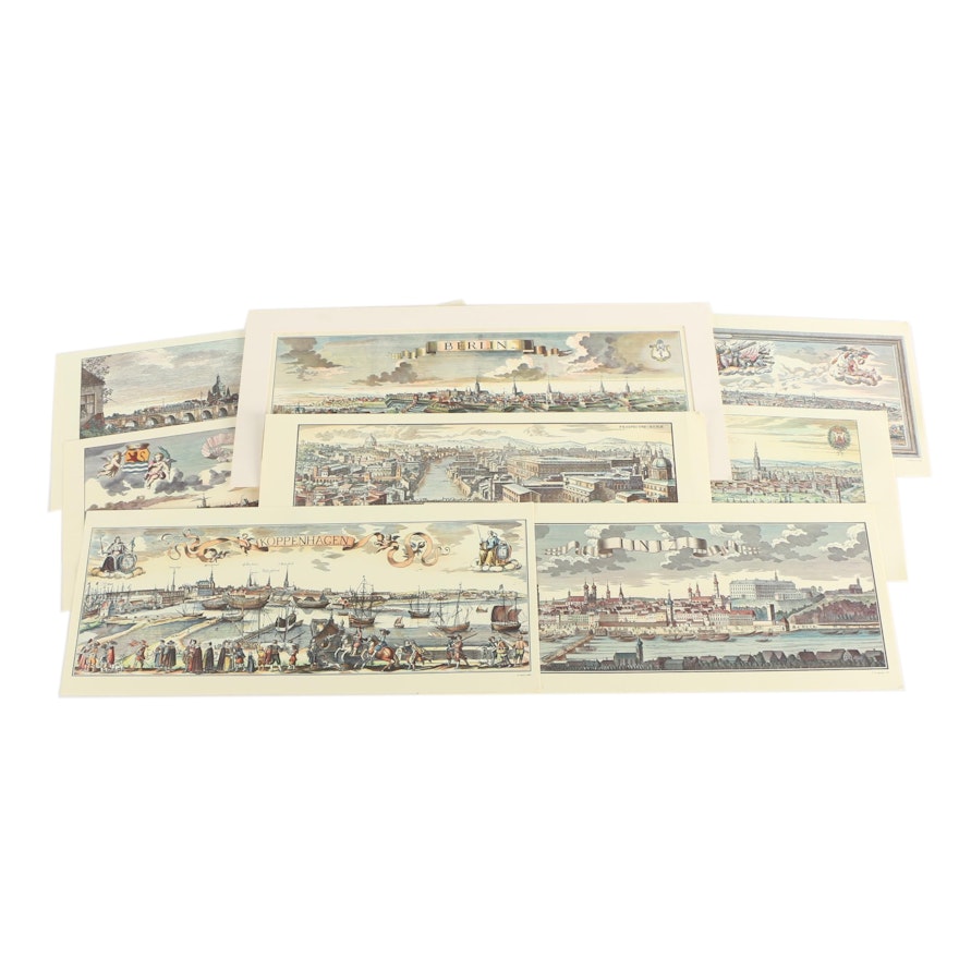 Reproduction Prints After 16th-17th Century Cityscapes of Europe