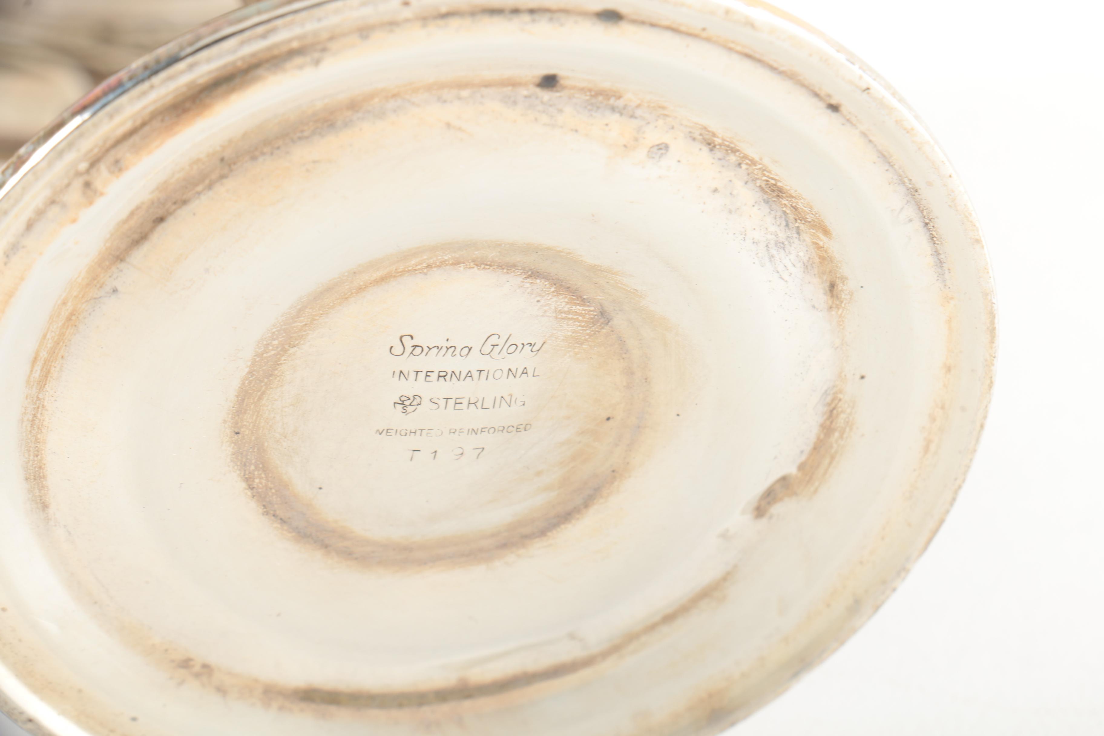 International Silver Co. "Spring Glory" and Other Weighted Sterling Compotes