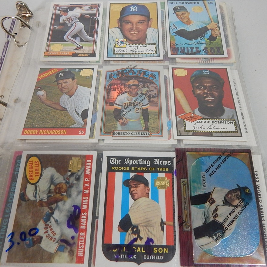 1970s Through 2000 Baseball Star Card Collection in Album