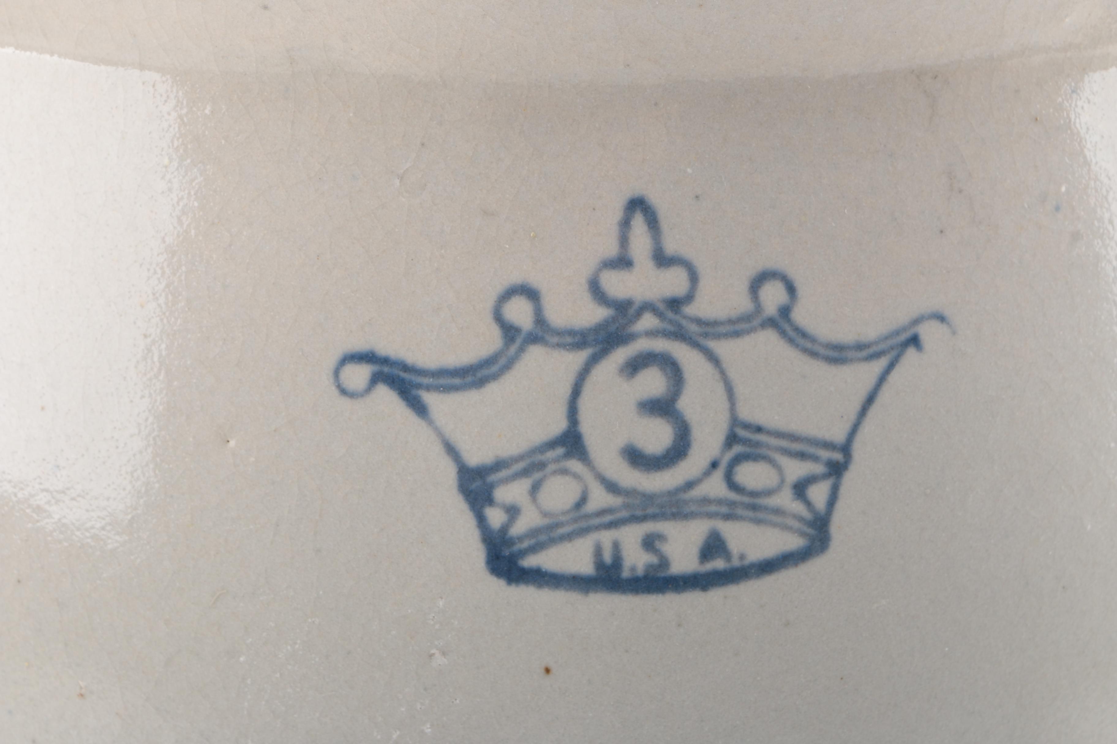 R.R.P. Co. and Western Stoneware Blue and Grey Crocks