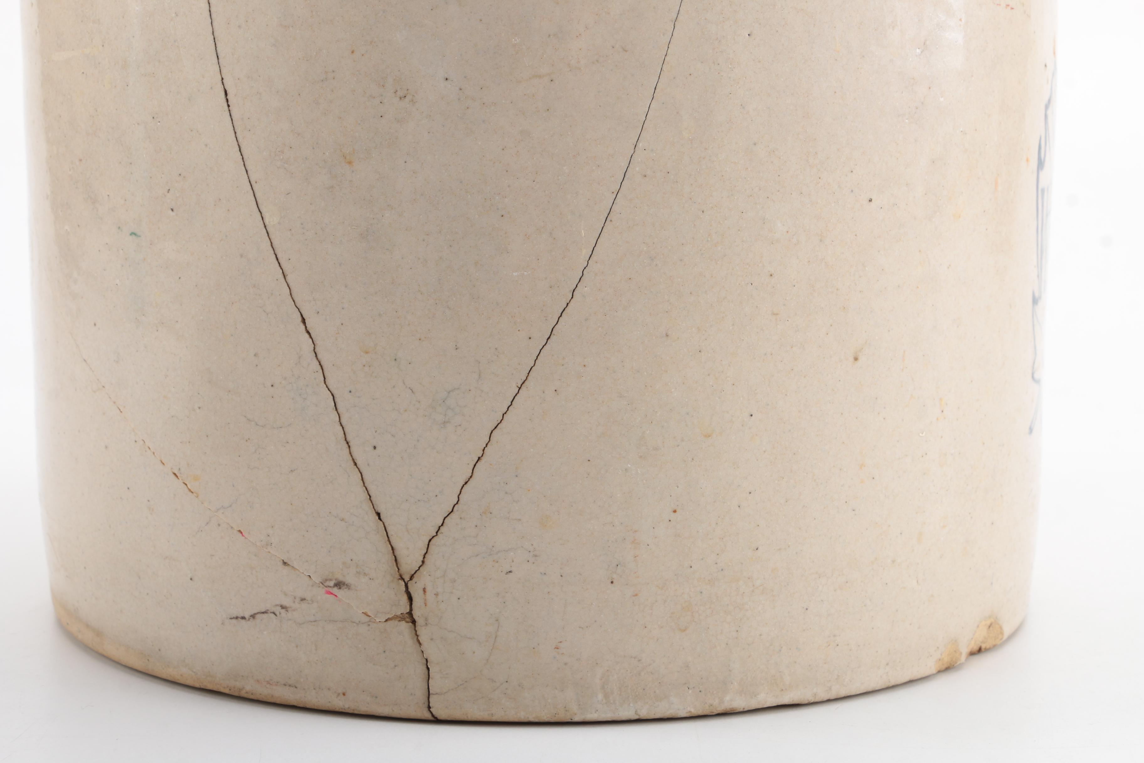 R.R.P. Co. and Western Stoneware Blue and Grey Crocks