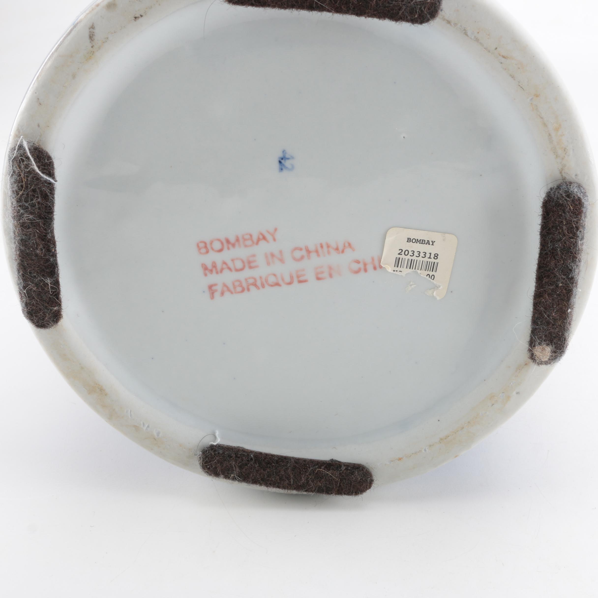 Bombay Company Blue and White Ceramic Umbrella Stand