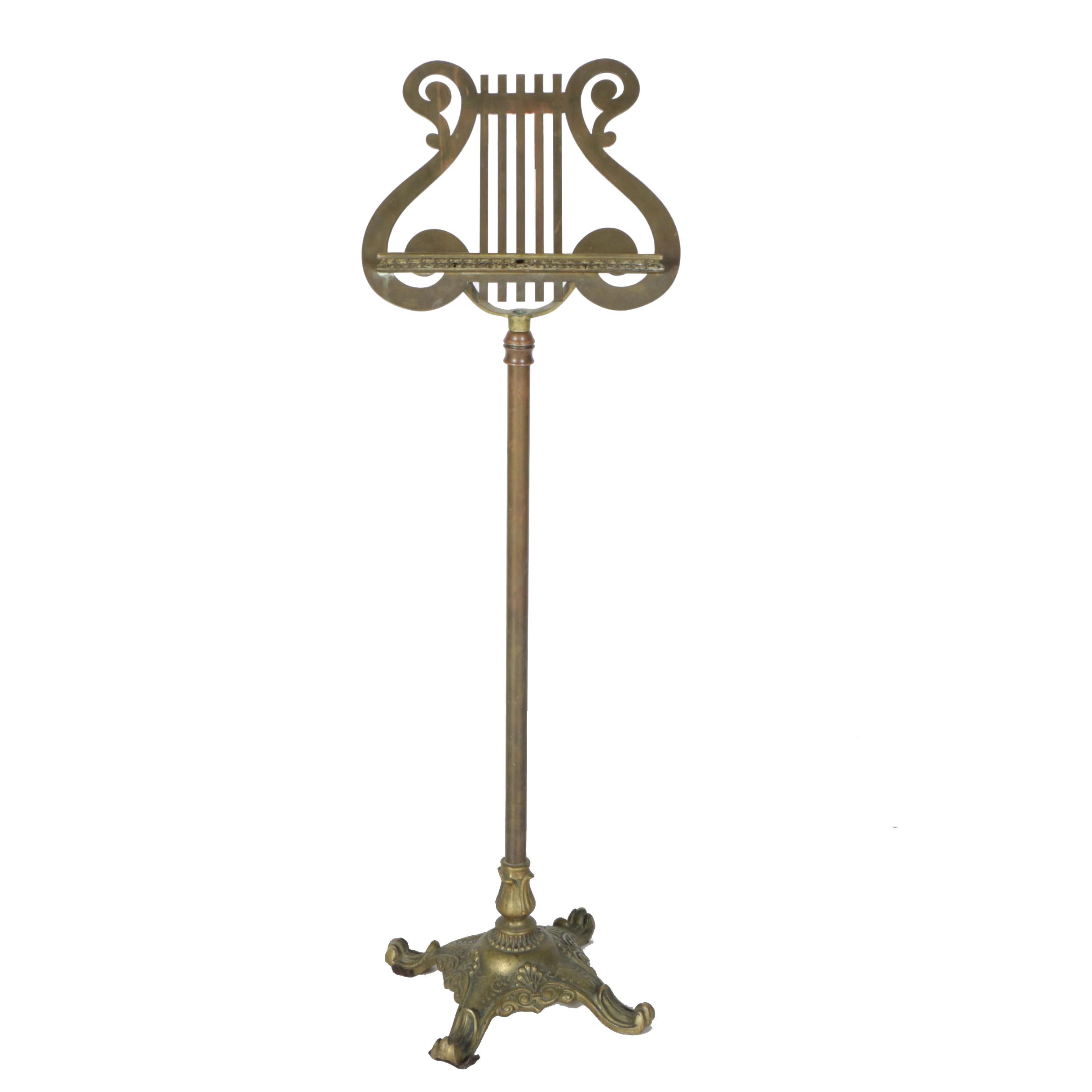 Ornate Brass Sheet Music Stand