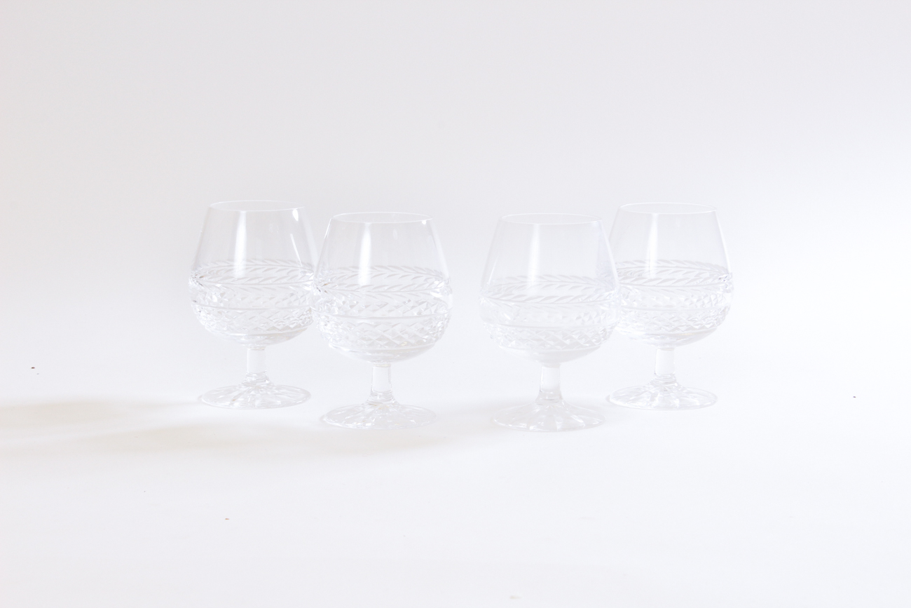 Galway Crystal "Leah" Brandy Decanter Set