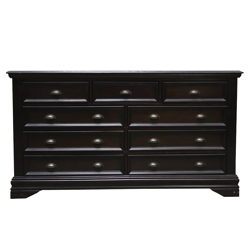 Espresso Finished Nine Drawer Dresser