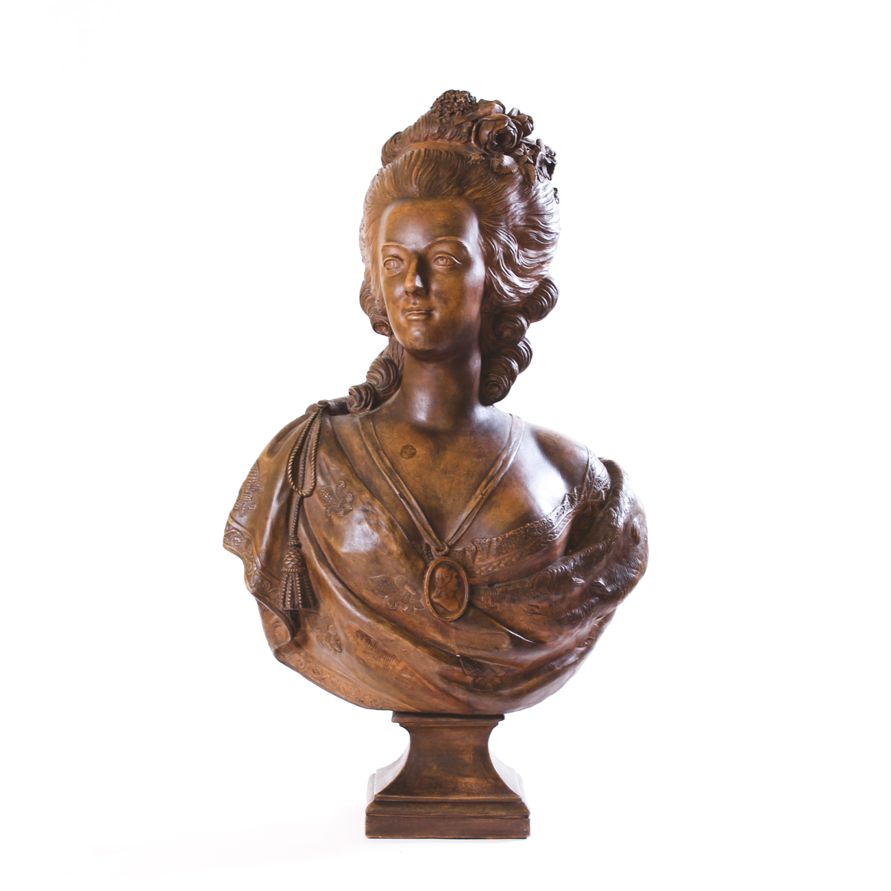 Terracotta Bust After Felix Lecomte of Marie Antoinette