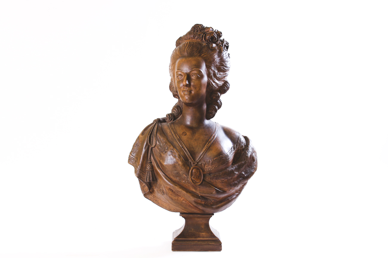 Terracotta Bust After Felix Lecomte of Marie Antoinette
