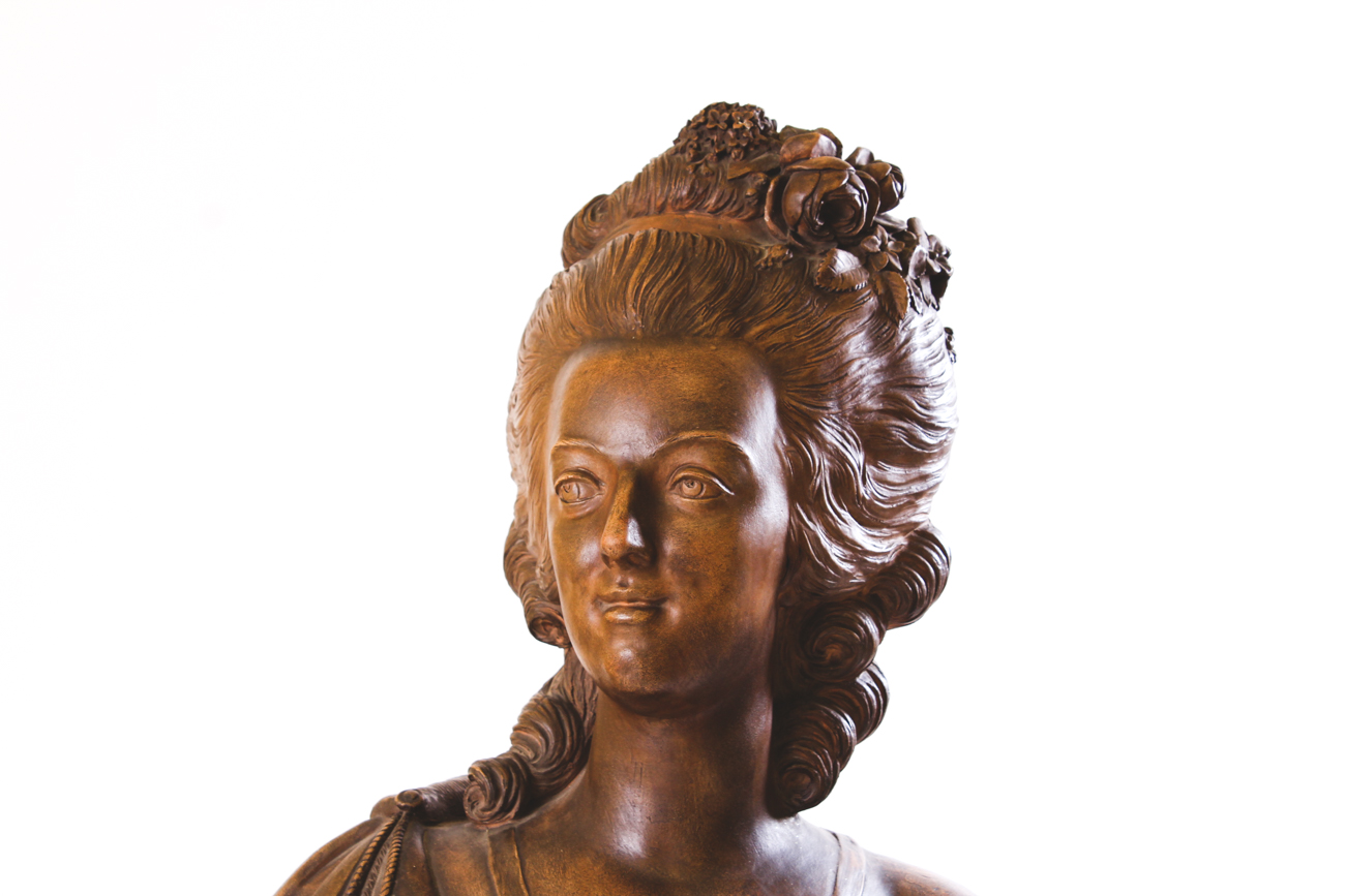 Terracotta Bust After Felix Lecomte of Marie Antoinette