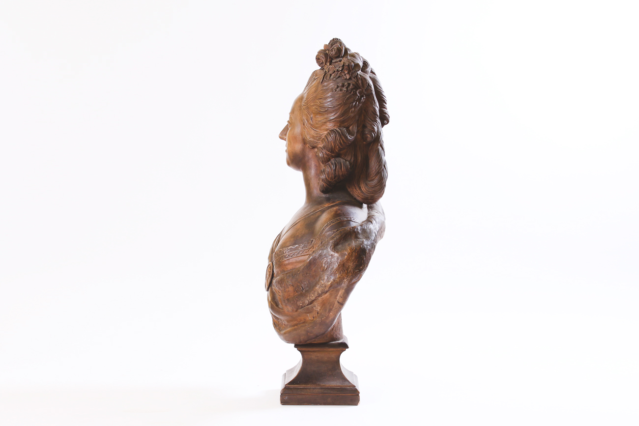 Terracotta Bust After Felix Lecomte of Marie Antoinette