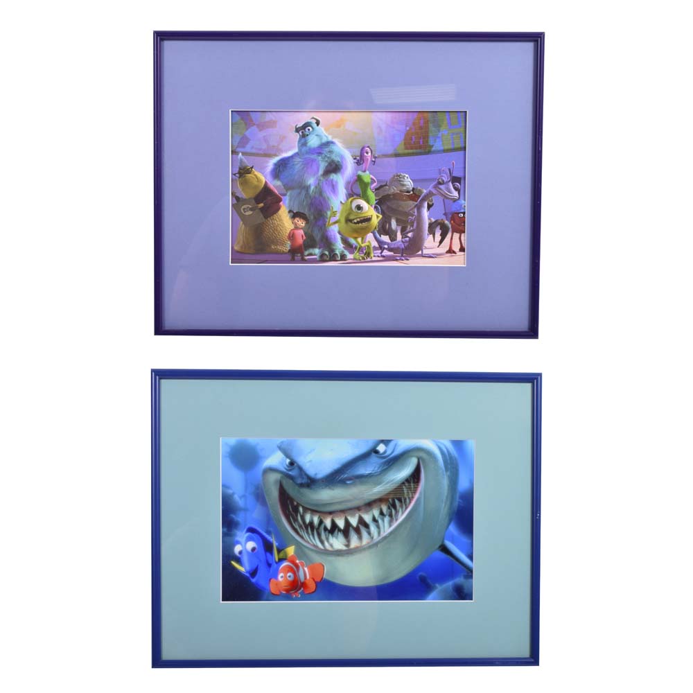 Disney Pixar Movie Stills featuring "Finding Nemo" and "Monsters Inc."