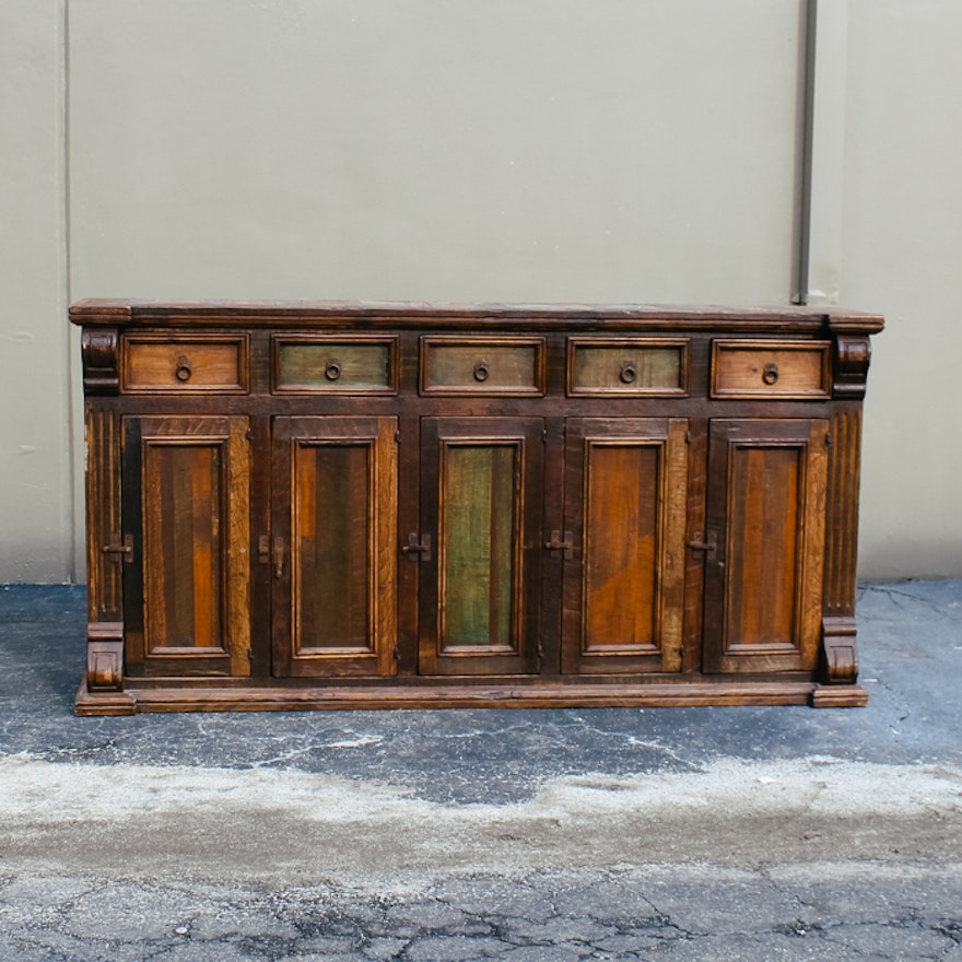 Rustic Style Pine Buffet Cabinet