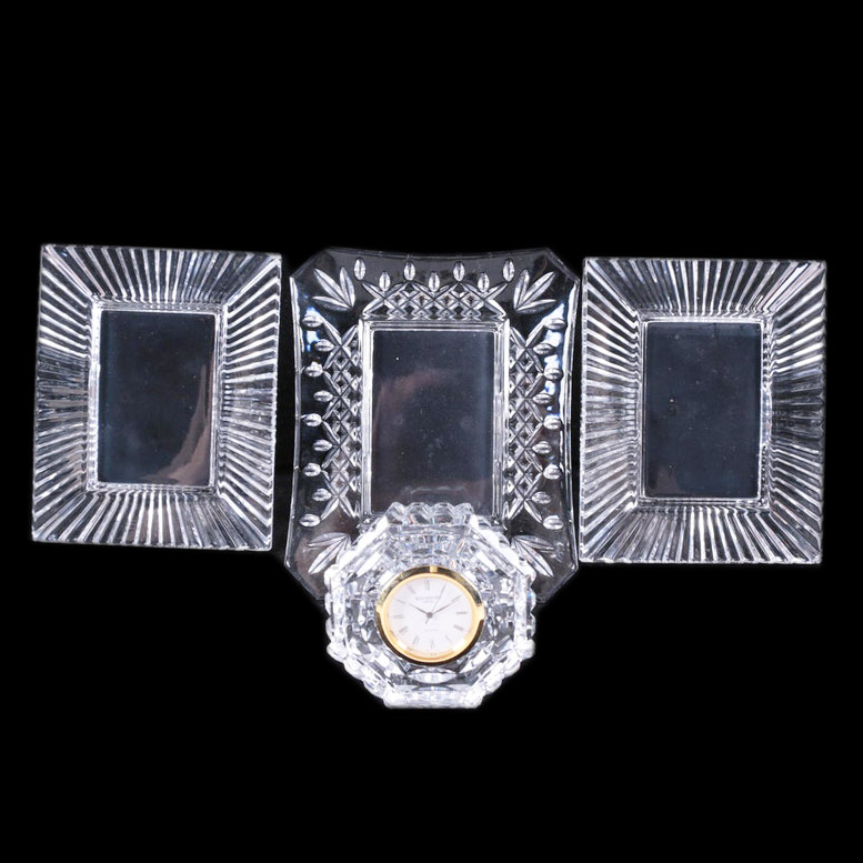 Waterford Crystal Picture Frames and Clock
