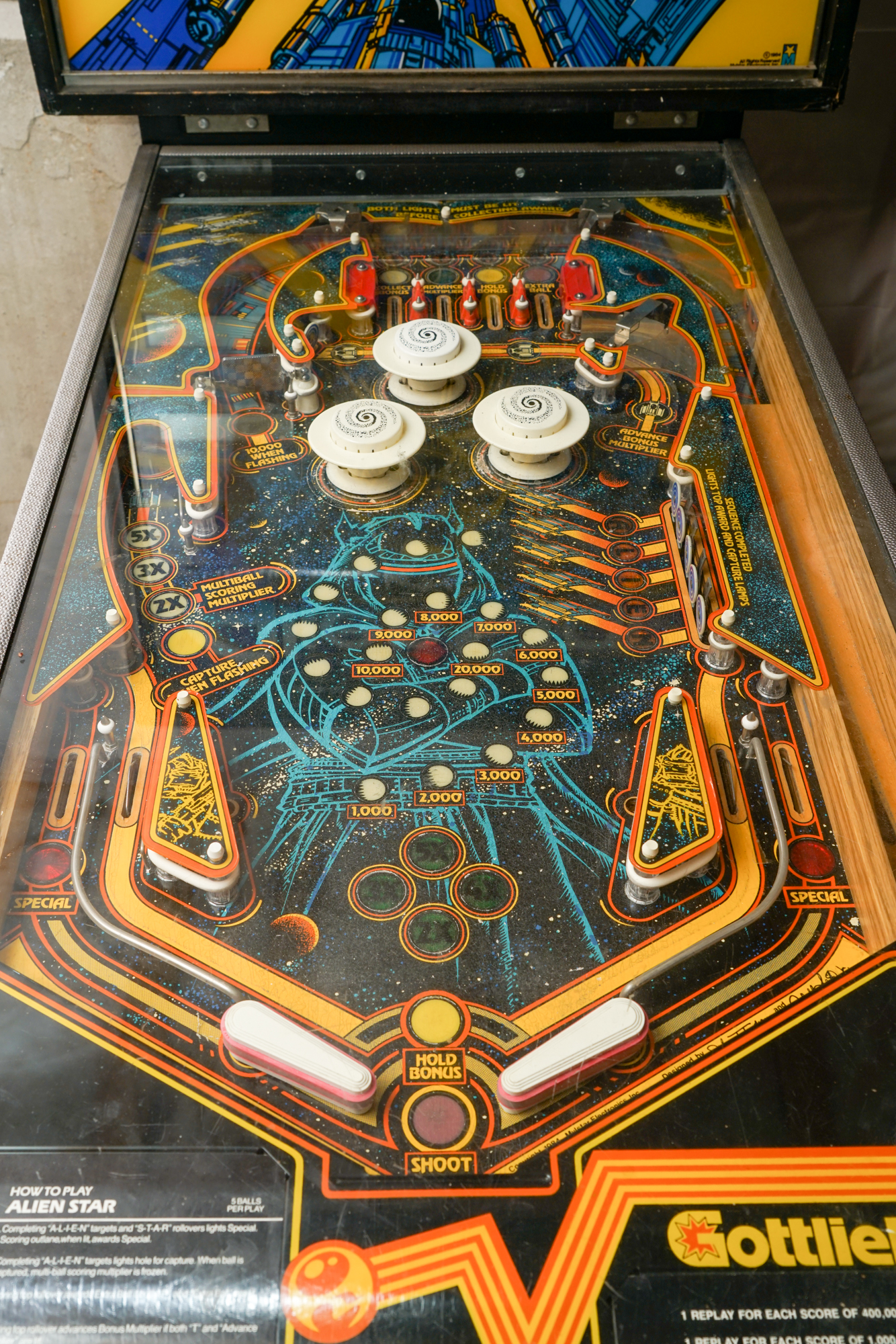1984 Gottlieb "Alien Star" Pinball Machine