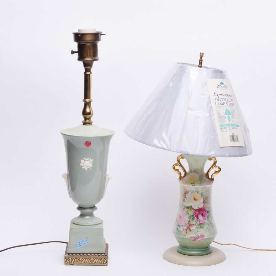 Victorian Style Urn Shaped Table Lamps