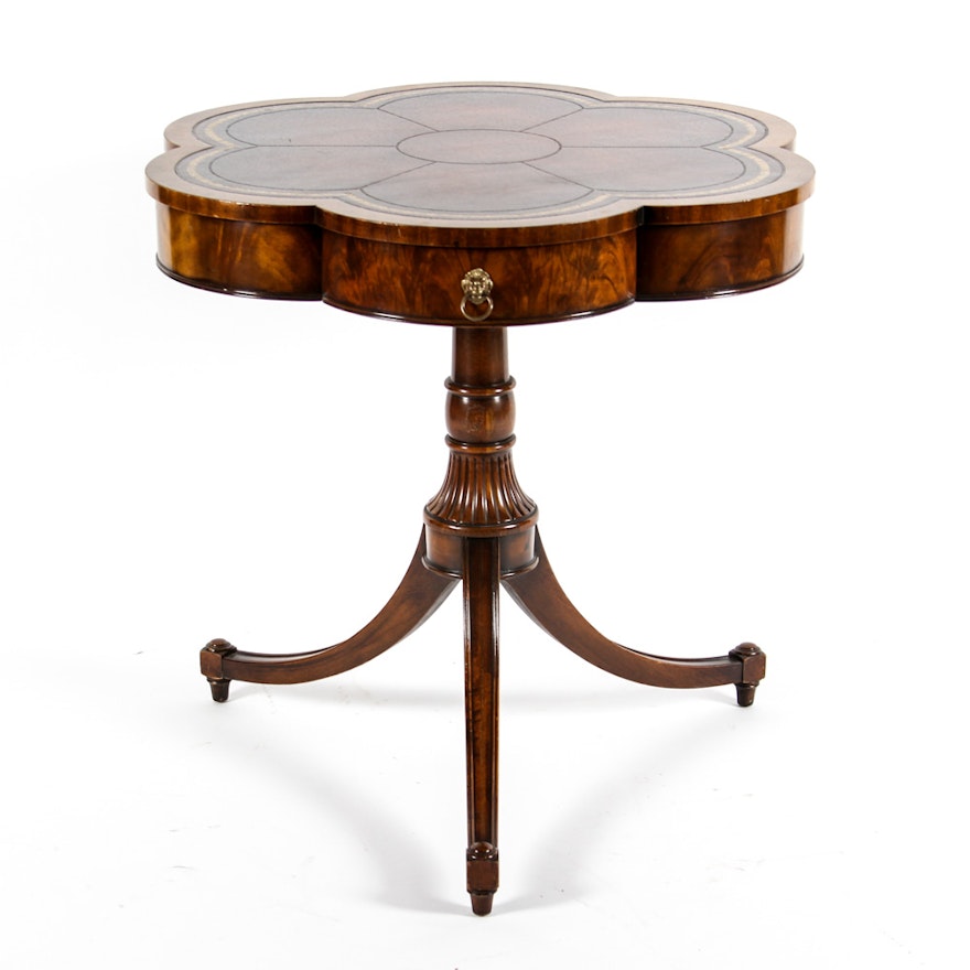 Regency Style Scalloped "Rent" Table by Weiman