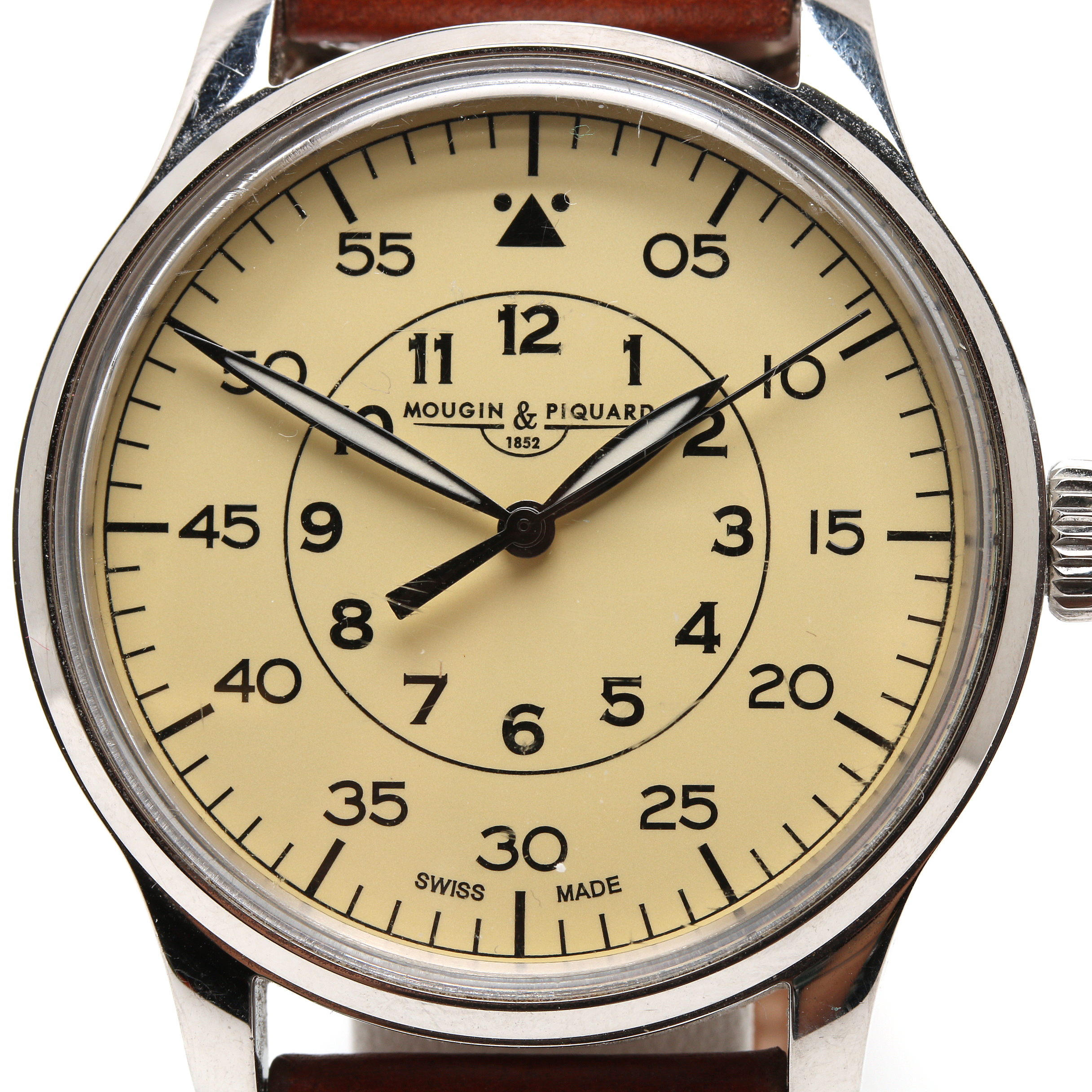 Mougin & Piquard Silver Tone Watch