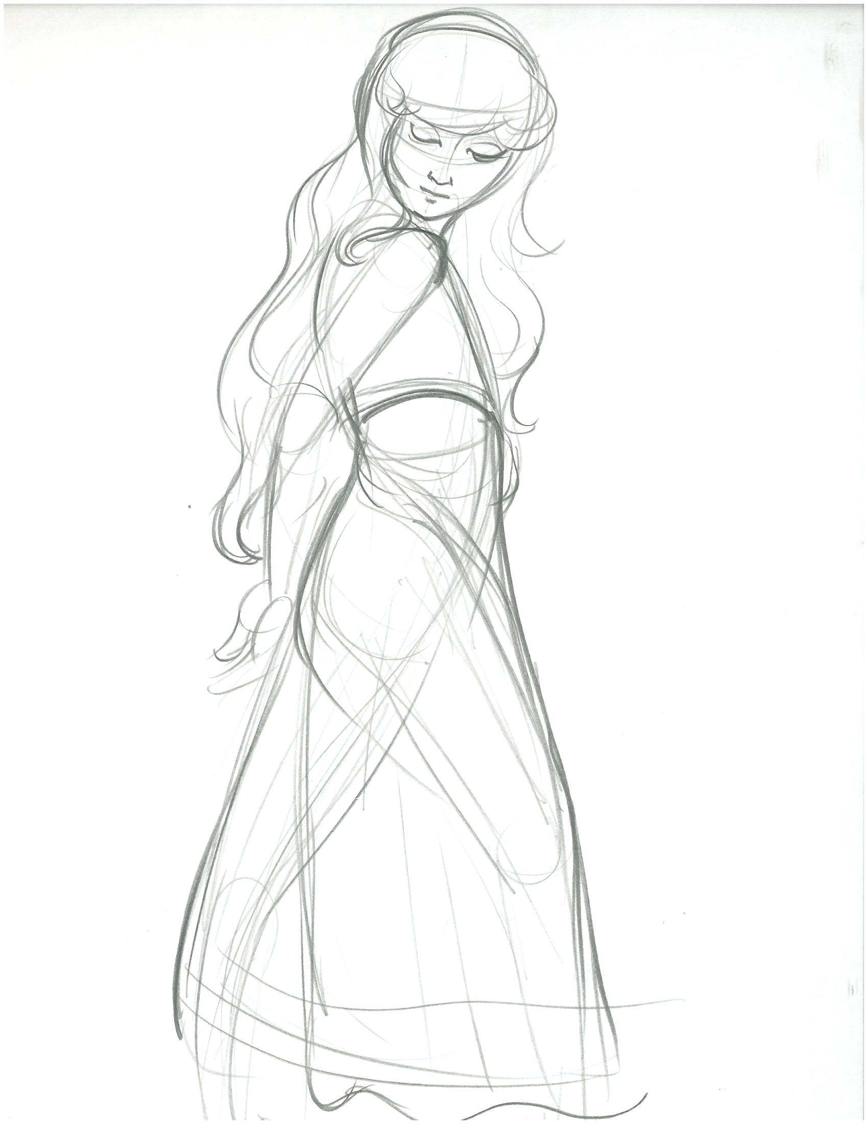 Disney's Black Cauldron -Set of Production Drawings - Taran, Fflewddur,Eilonwy