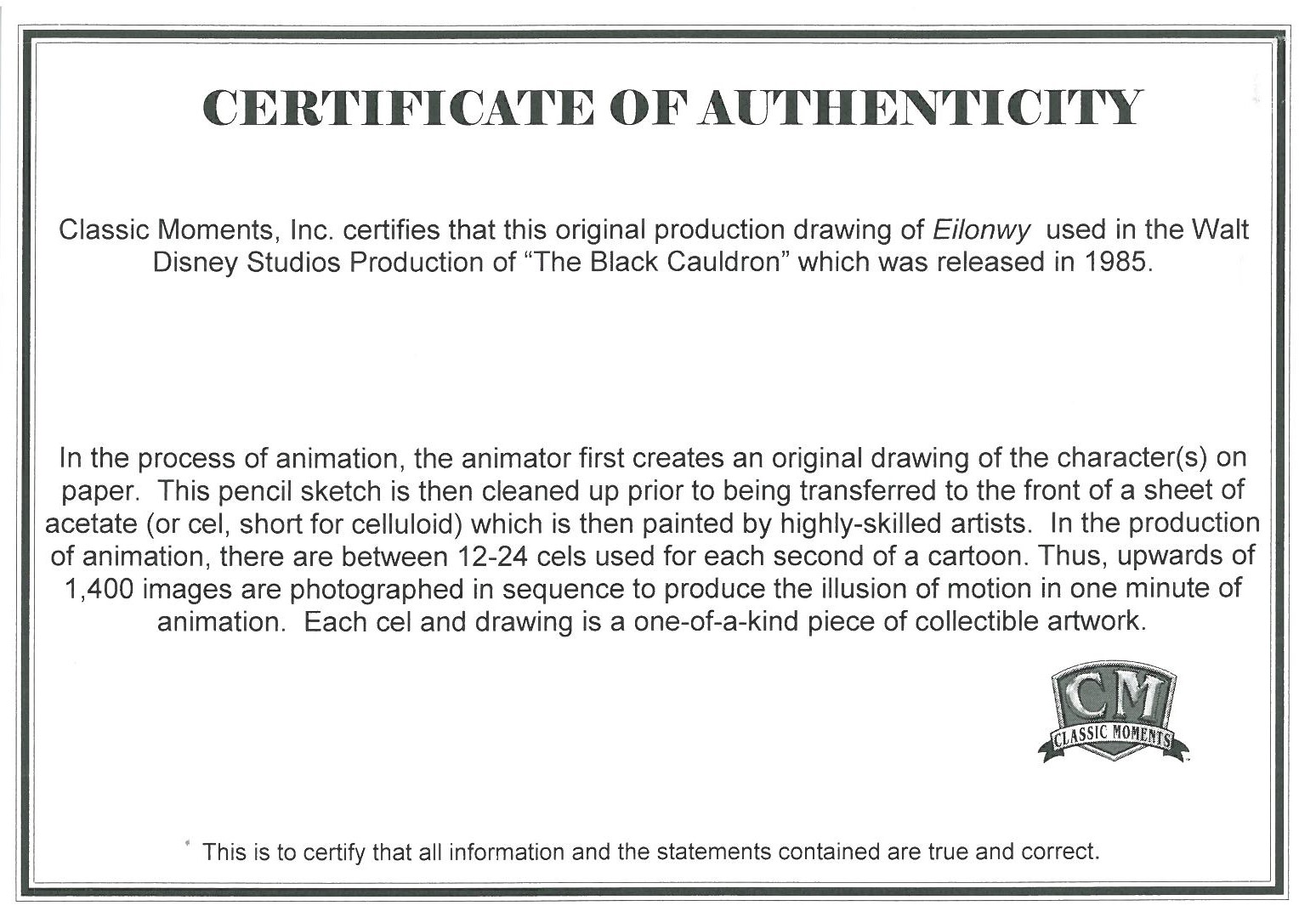 Disney's Black Cauldron -Set of Production Drawings - Taran, Fflewddur,Eilonwy