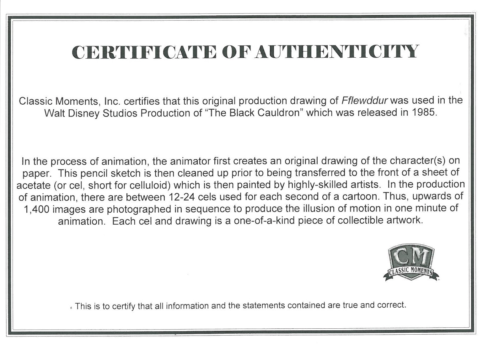 Disney's Black Cauldron -Set of Production Drawings - Taran, Fflewddur,Eilonwy