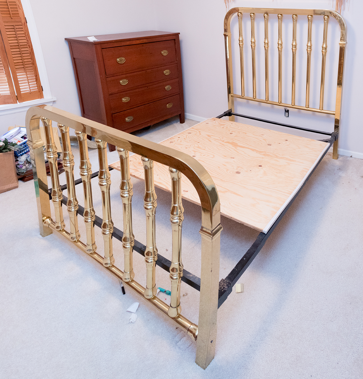 Vintage Full Size Brass Bed Frame