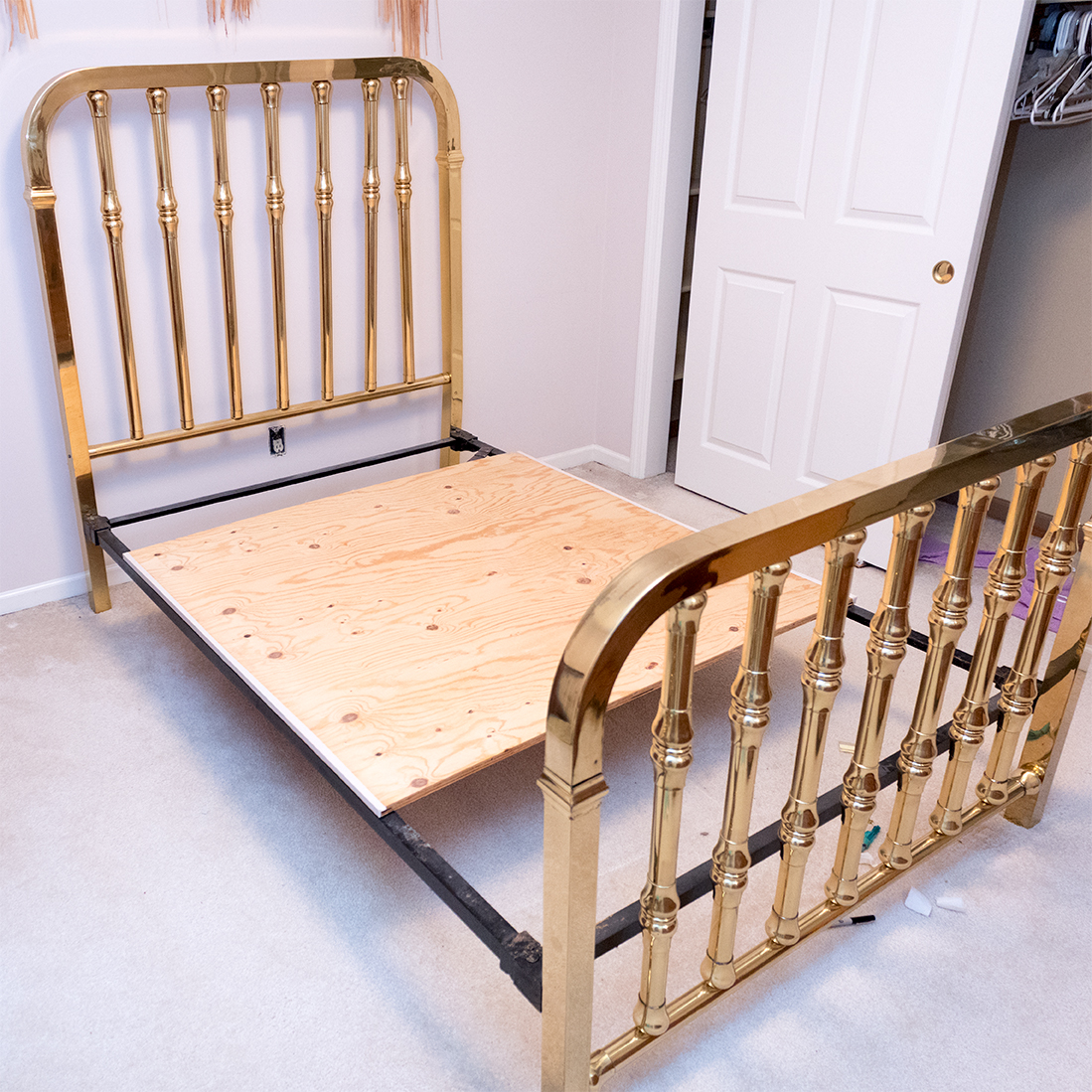 Vintage Full Size Brass Bed Frame