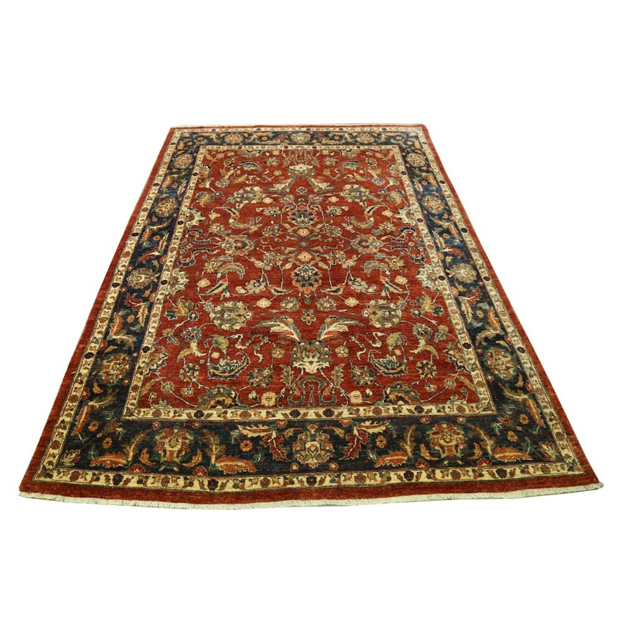 Hand Knotted Oushak Wool Area Rug
