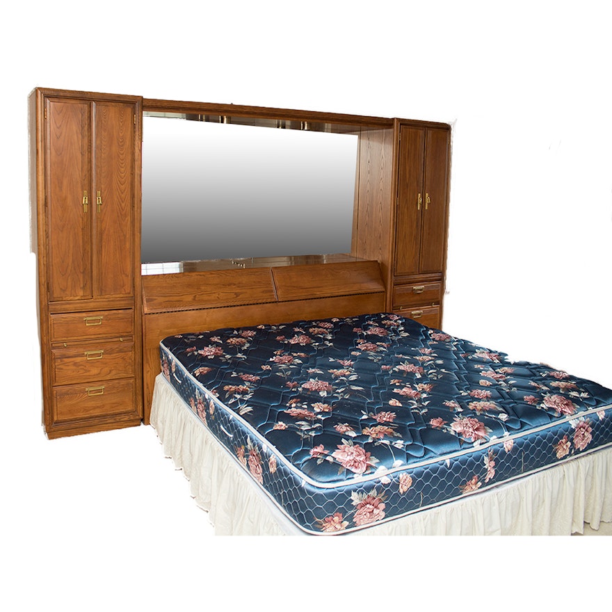 American Drew King Size Modular Cabinet Bed Frame