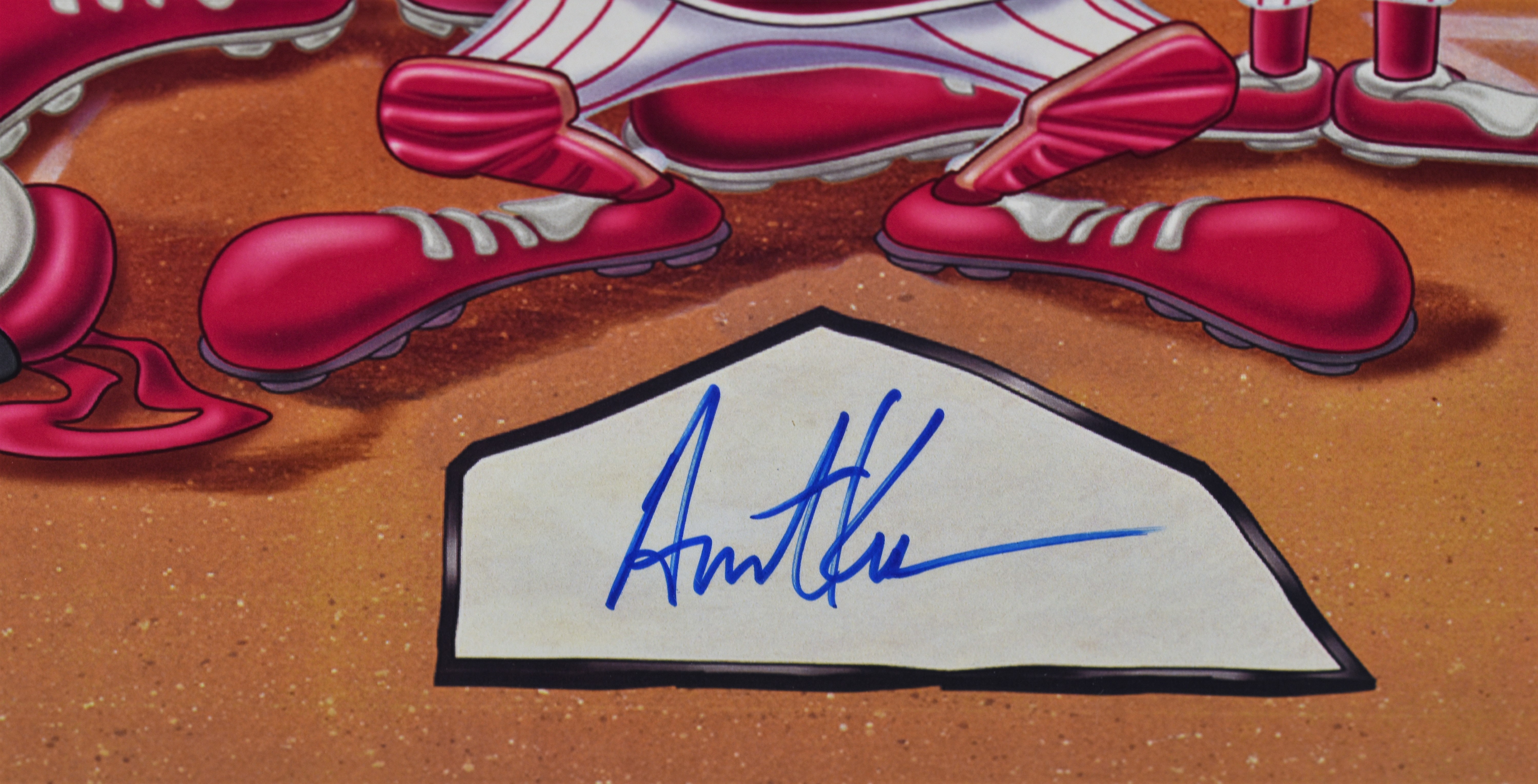 Austin Kearns Signed Looney Tunes "At the Plate" Cincinnati Reds Lithograph