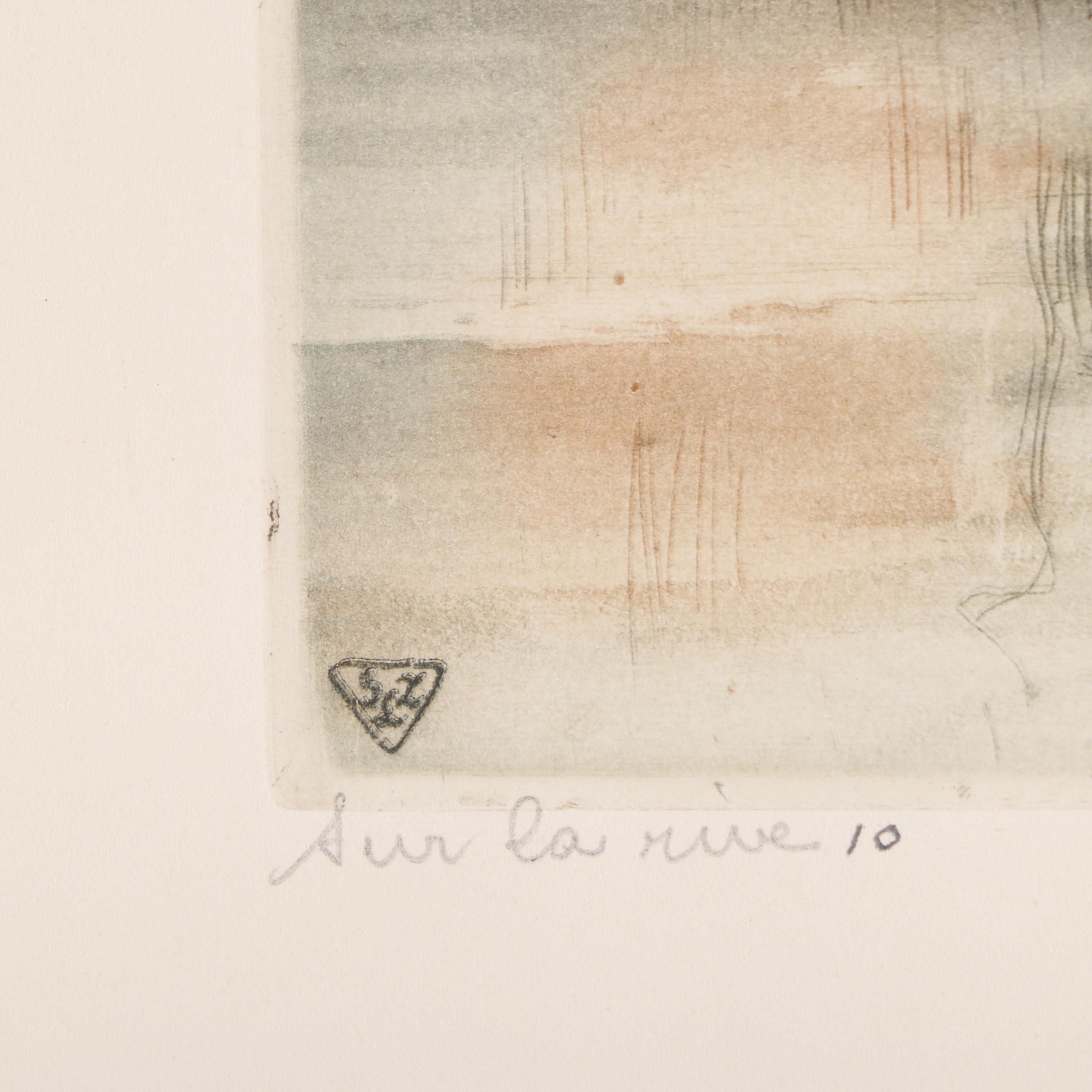 Three Circa 1930s Color Etchings on Paper of French Landscape Scenes