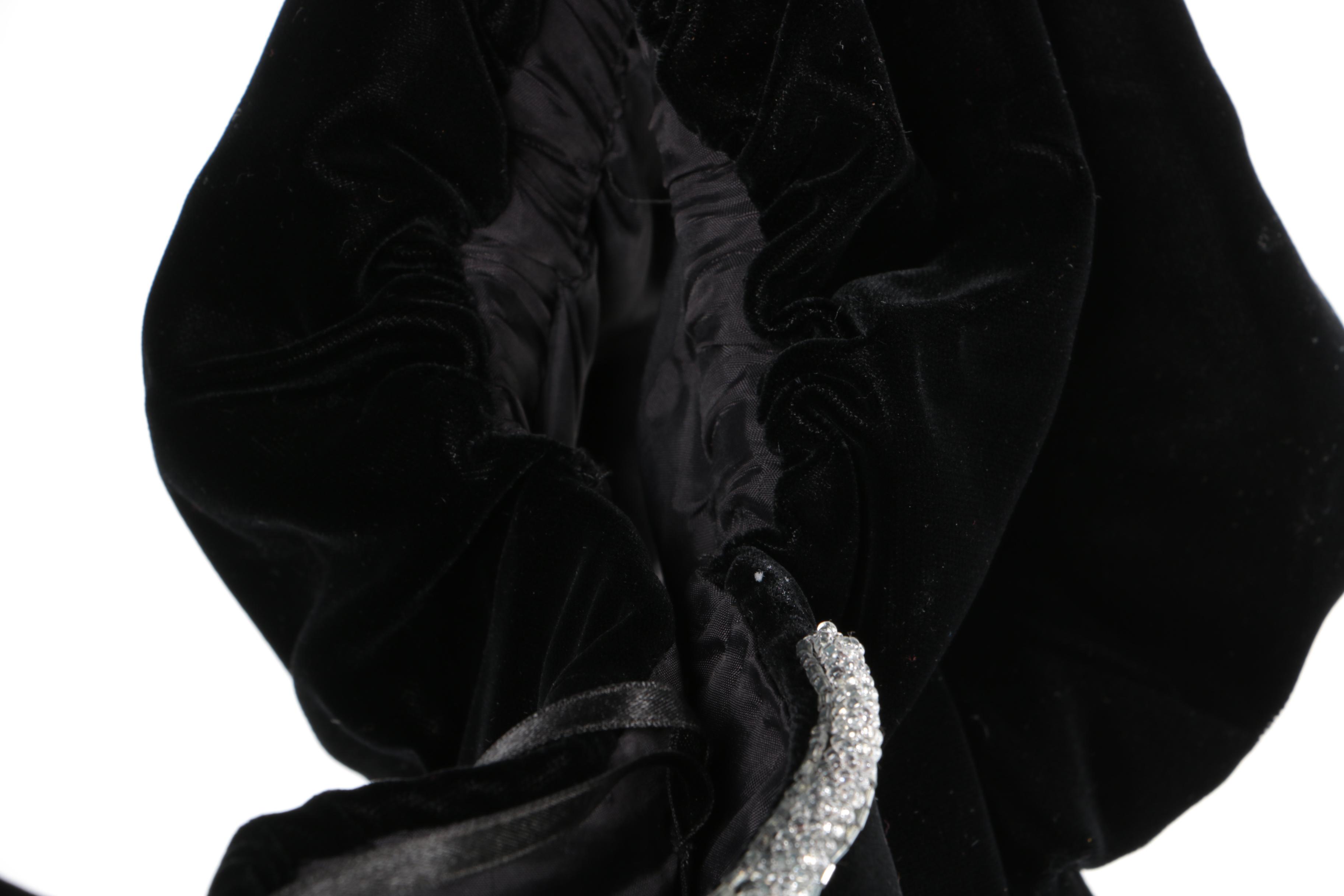 Bob Mackie Evening Black Velvet Dress