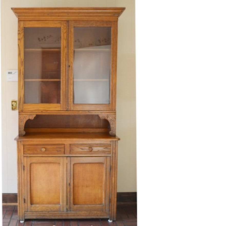 Antique Oak China Cabinet