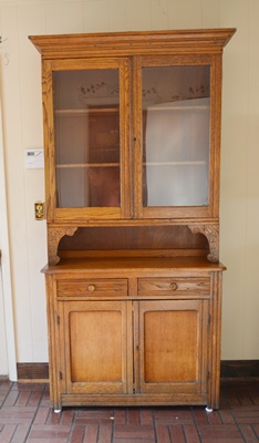 Antique Oak China Cabinet
