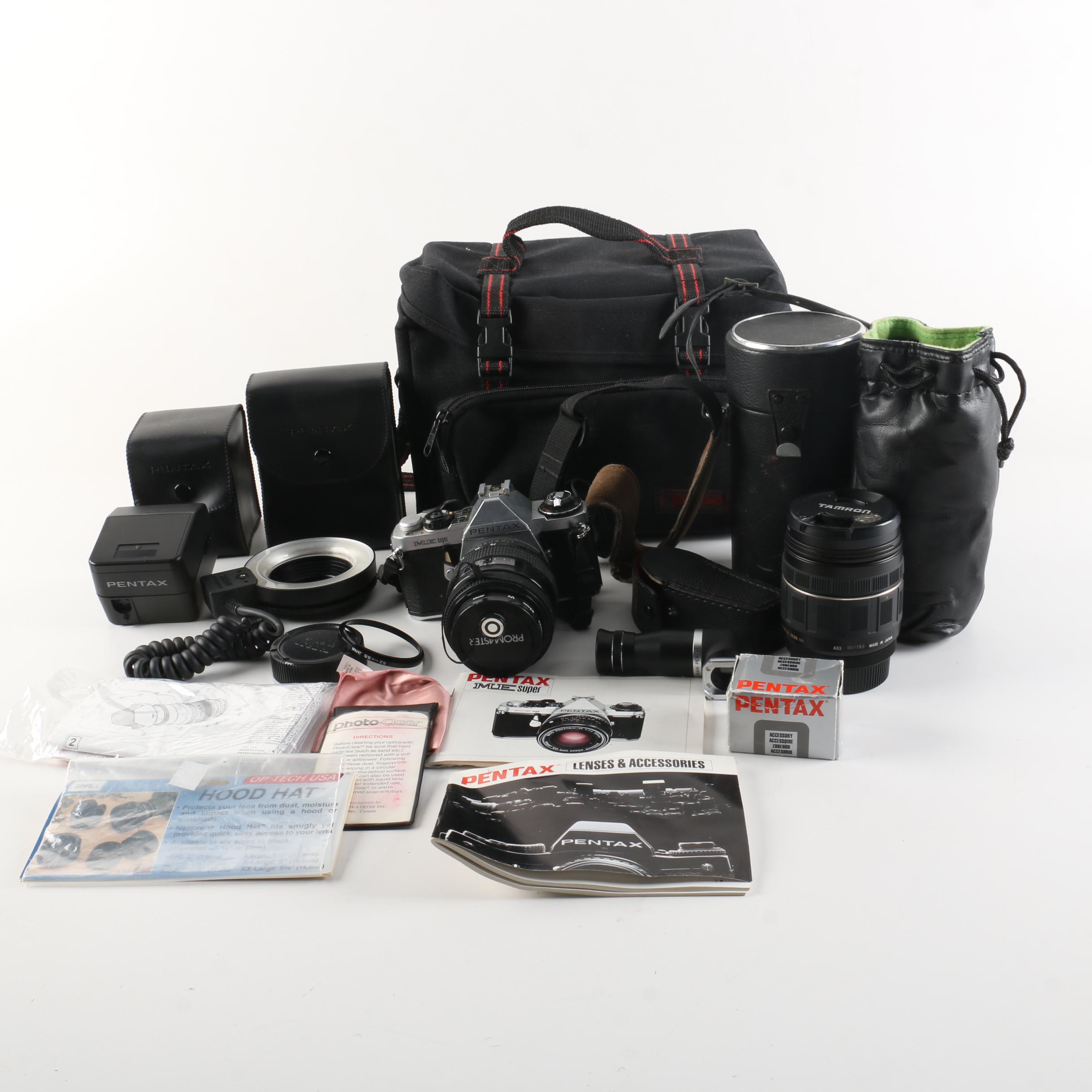 Pentax Camera, Lens, Bag and Accessories