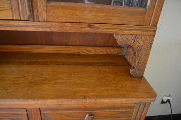Antique Oak China Cabinet