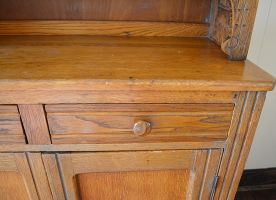 Antique Oak China Cabinet