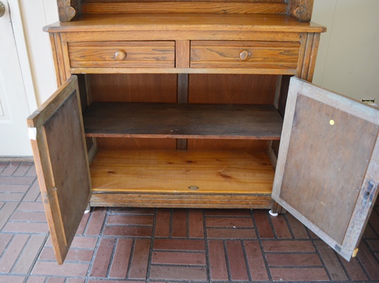 Antique Oak China Cabinet