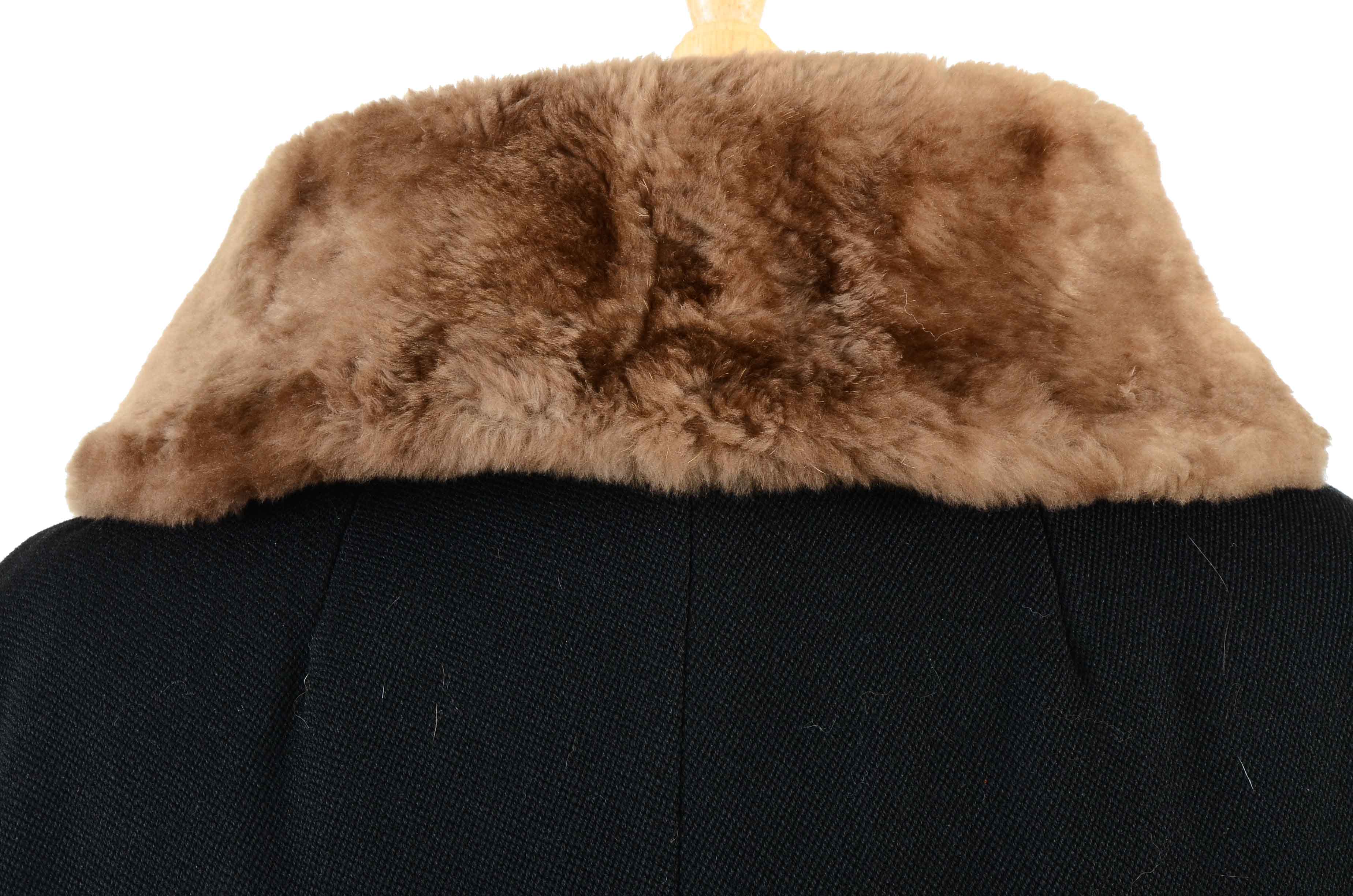 Vintage Wool and Sheared Beaver Fur Coat