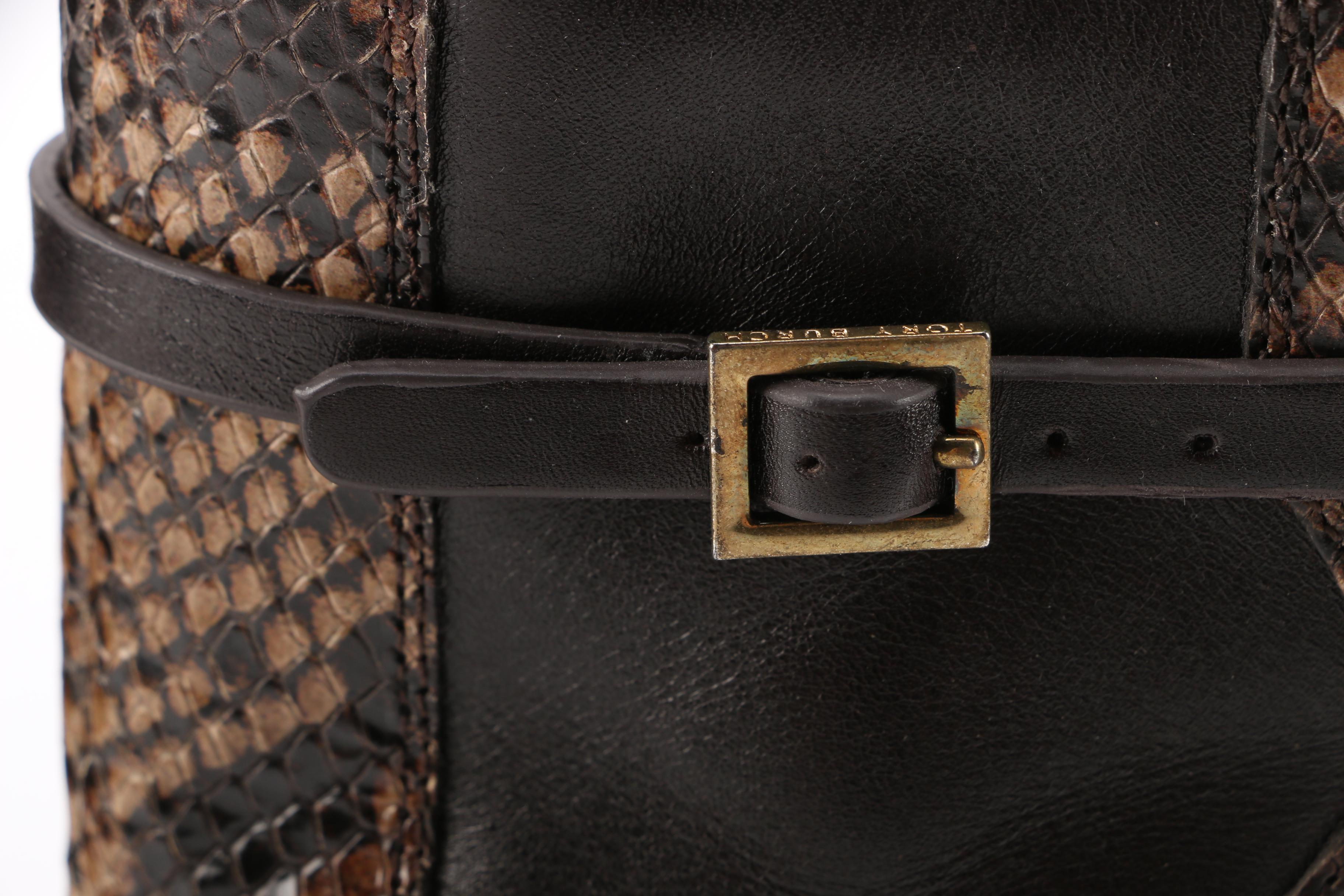 Tory Burch Brown Suede and Leather Boots