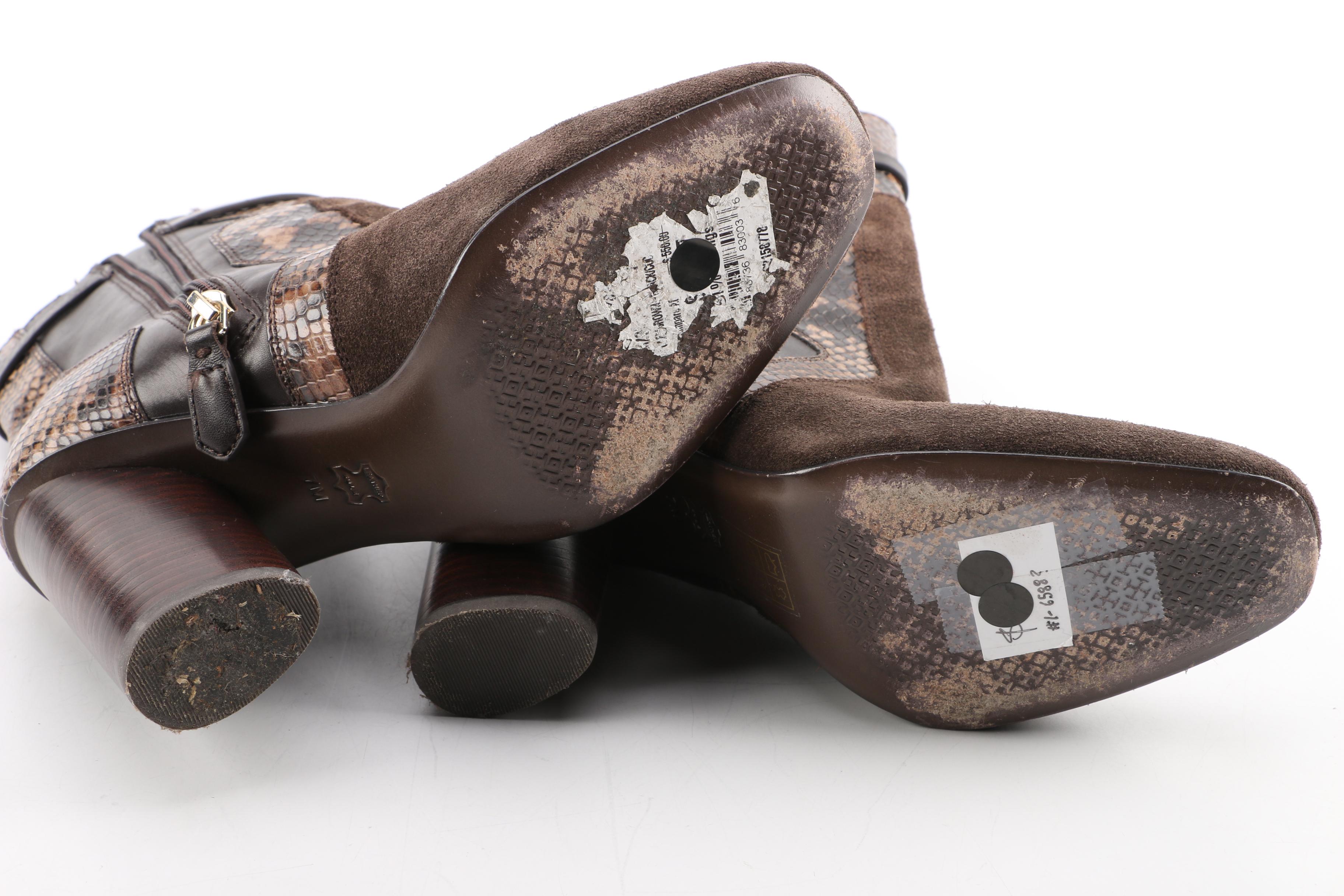 Tory Burch Brown Suede and Leather Boots