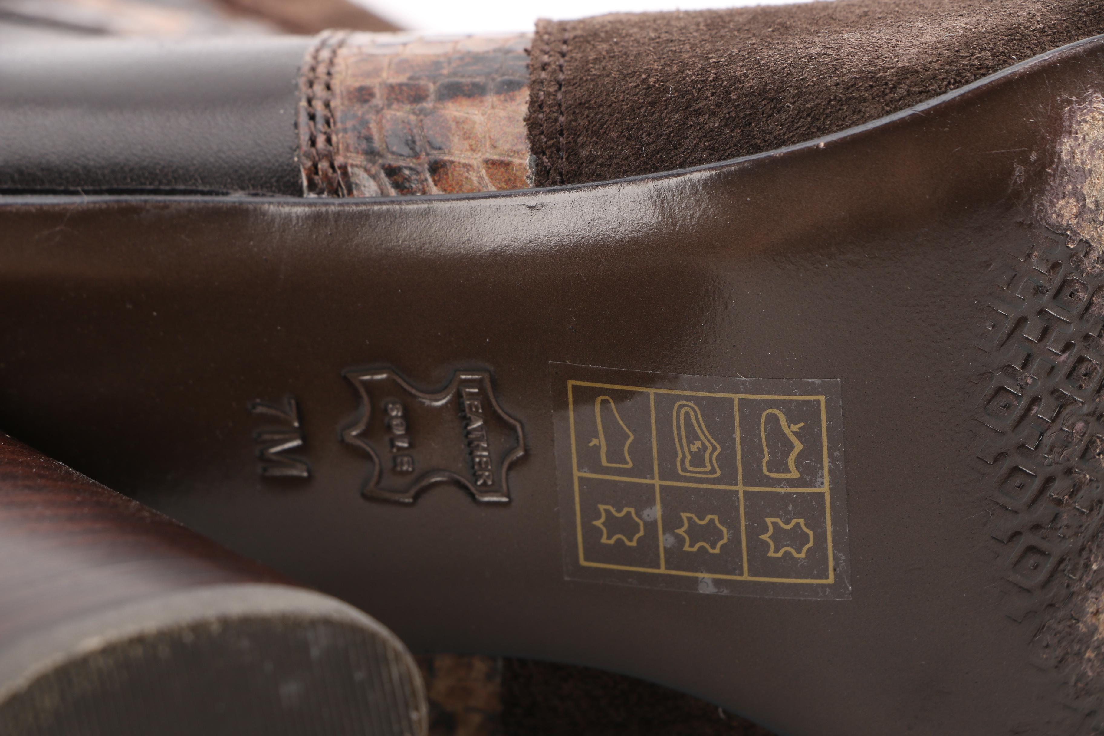 Tory Burch Brown Suede and Leather Boots