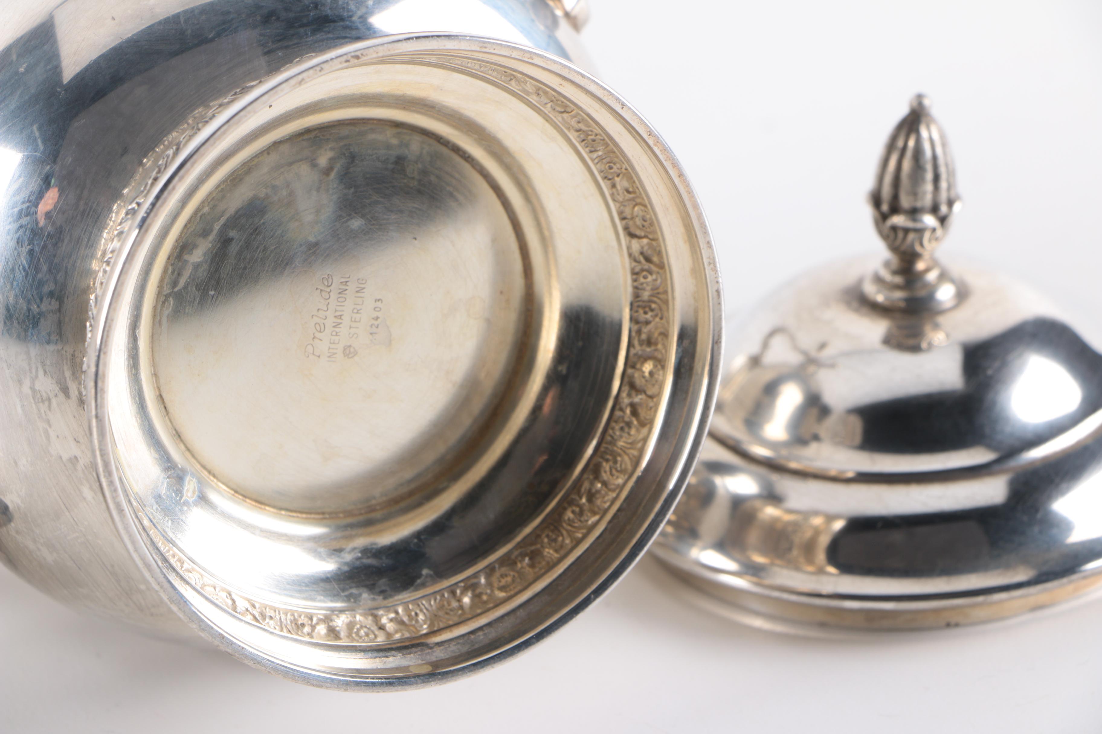 International Silver Co. "Prelude" Sterling Silver Creamer and Sugar Bowl