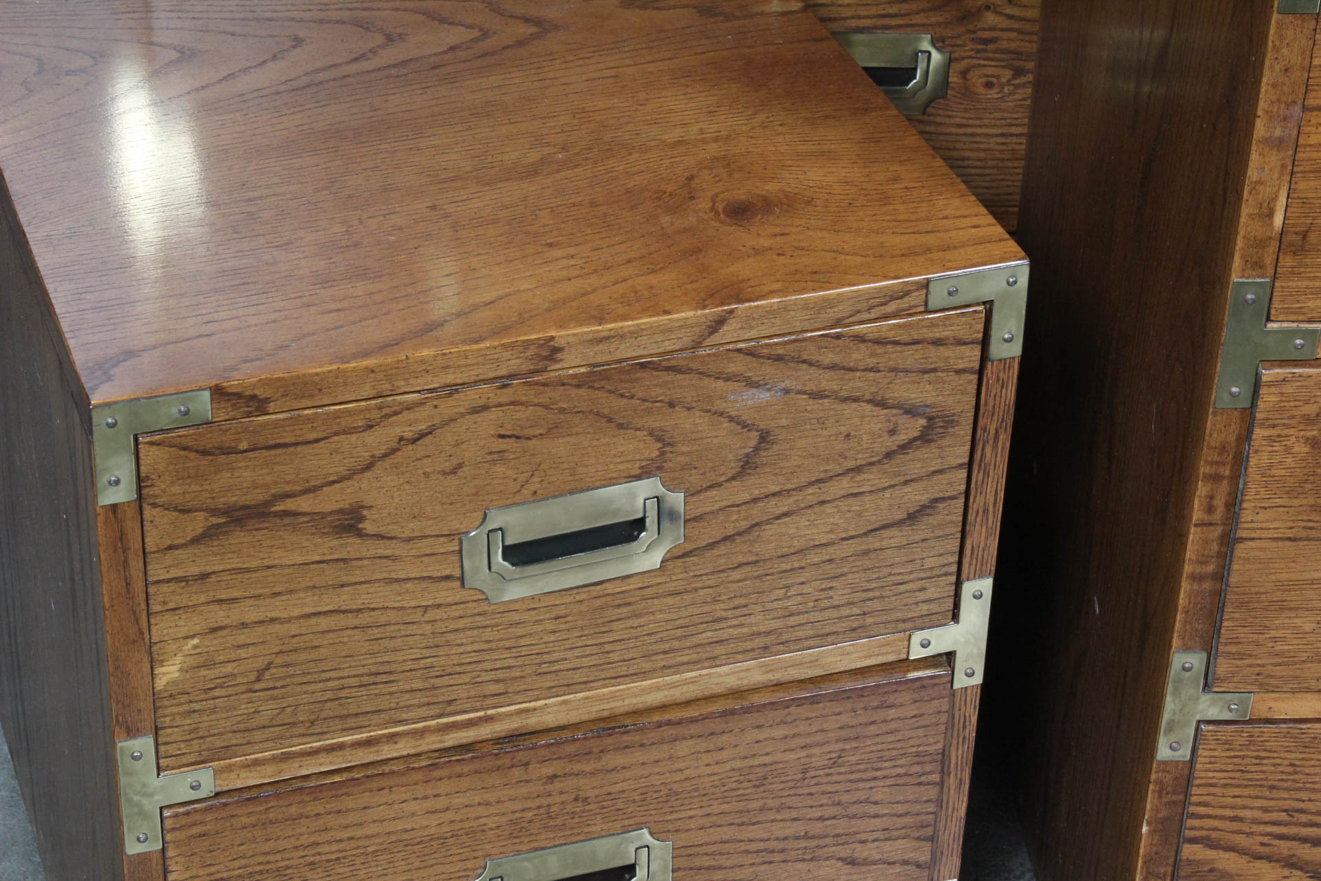 Vintage Campaign Style Bedroom Suite by Bernhardt Furniture