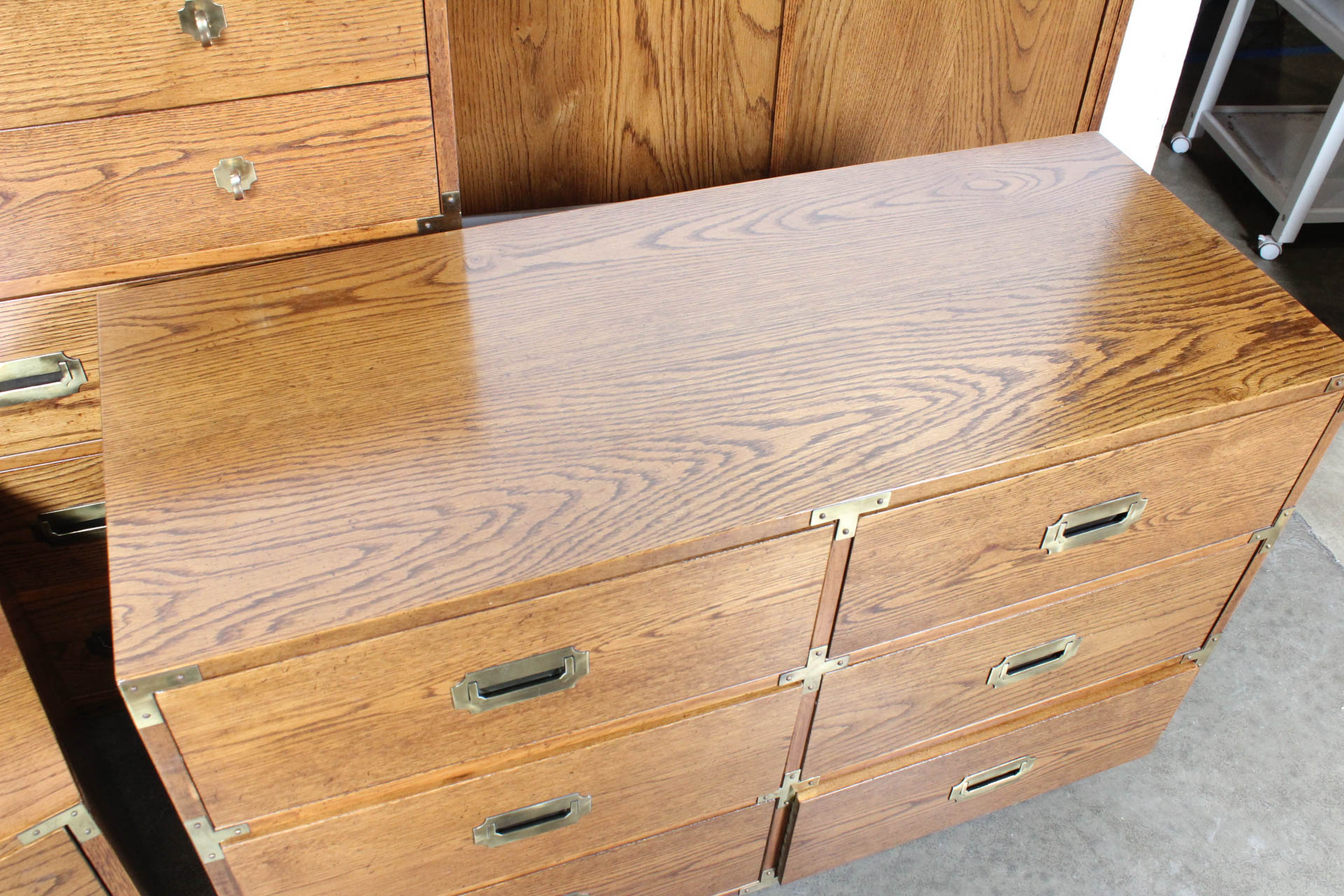 Vintage Campaign Style Bedroom Suite by Bernhardt Furniture