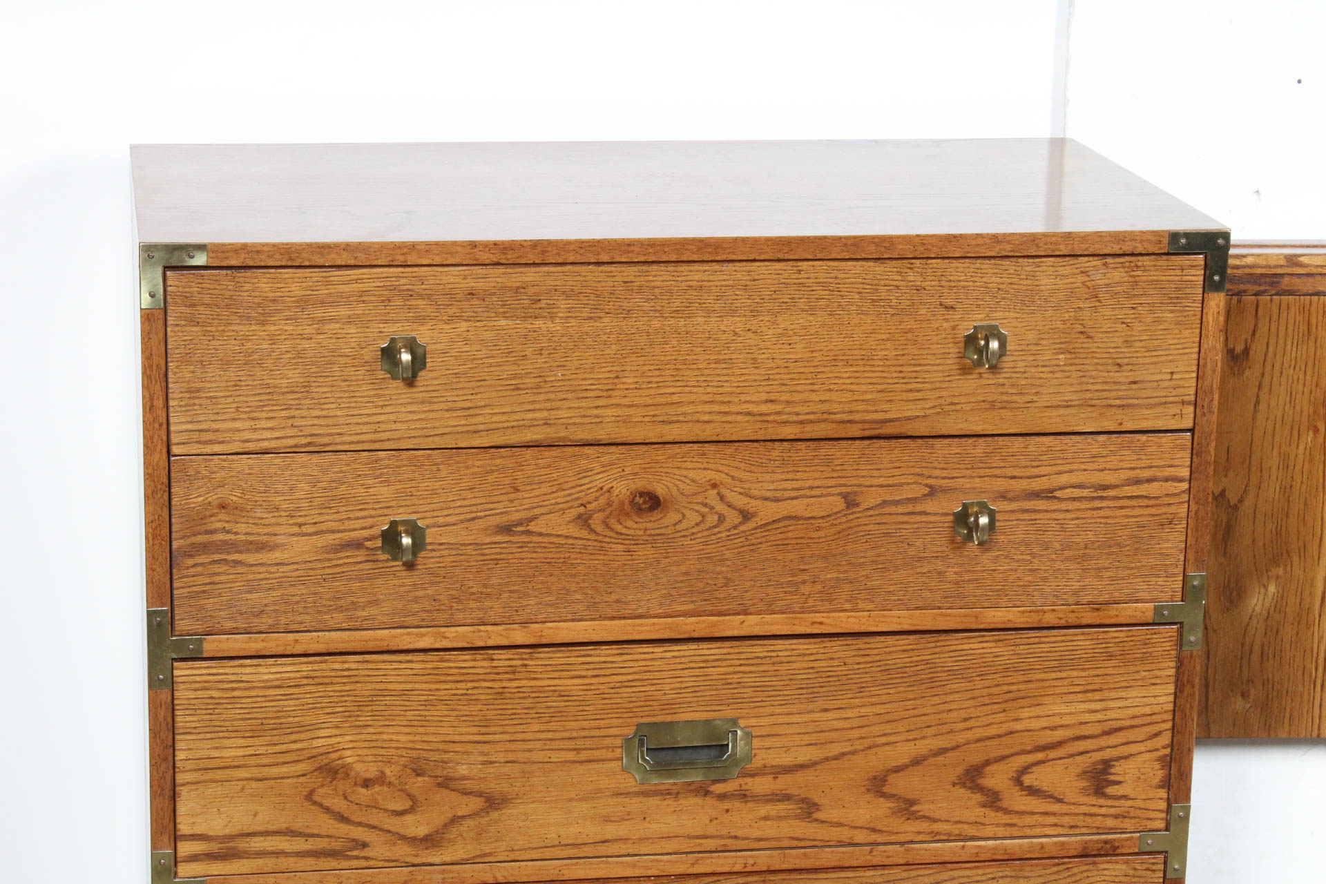 Vintage Campaign Style Bedroom Suite by Bernhardt Furniture