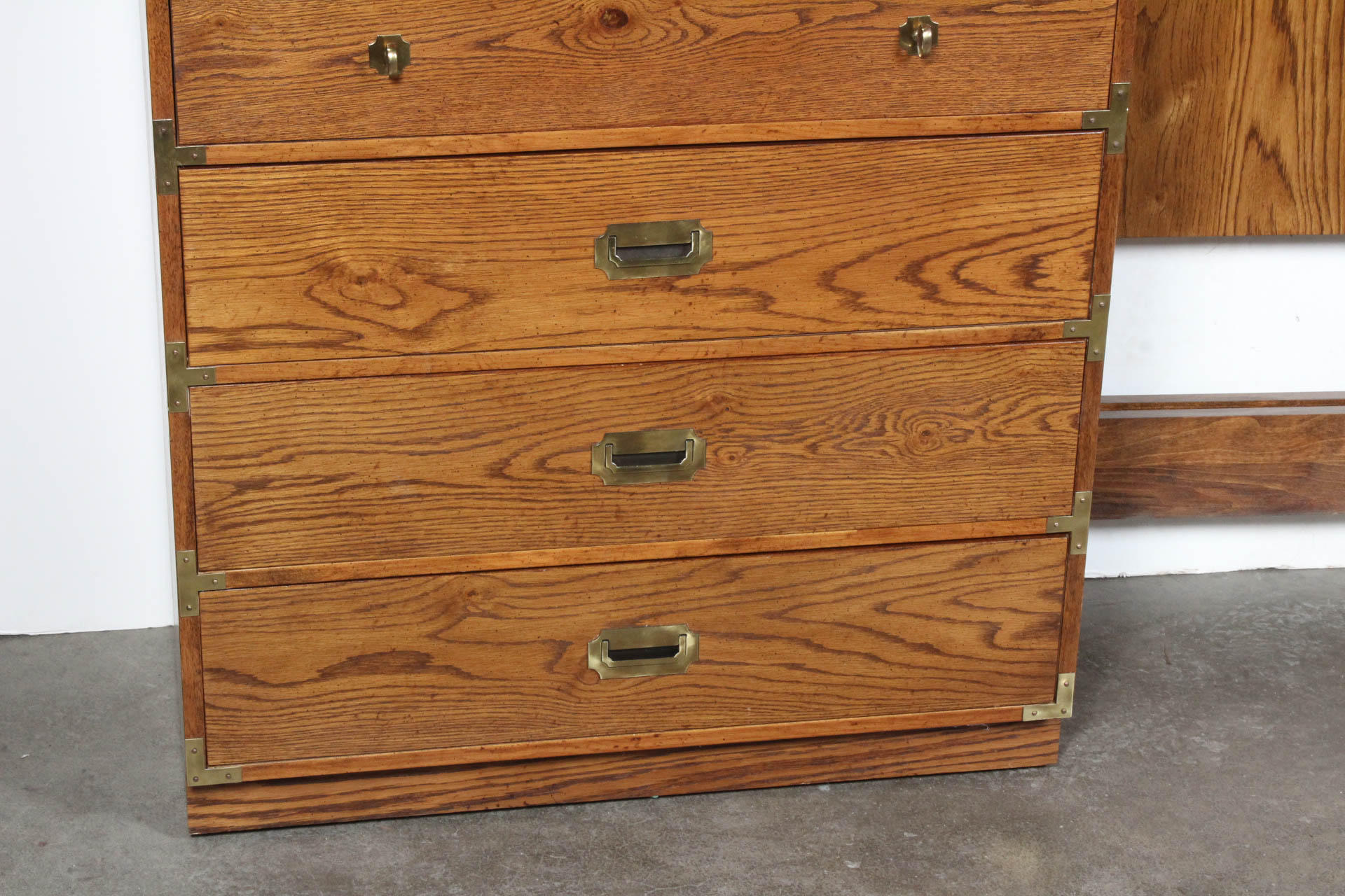 Vintage Campaign Style Bedroom Suite by Bernhardt Furniture