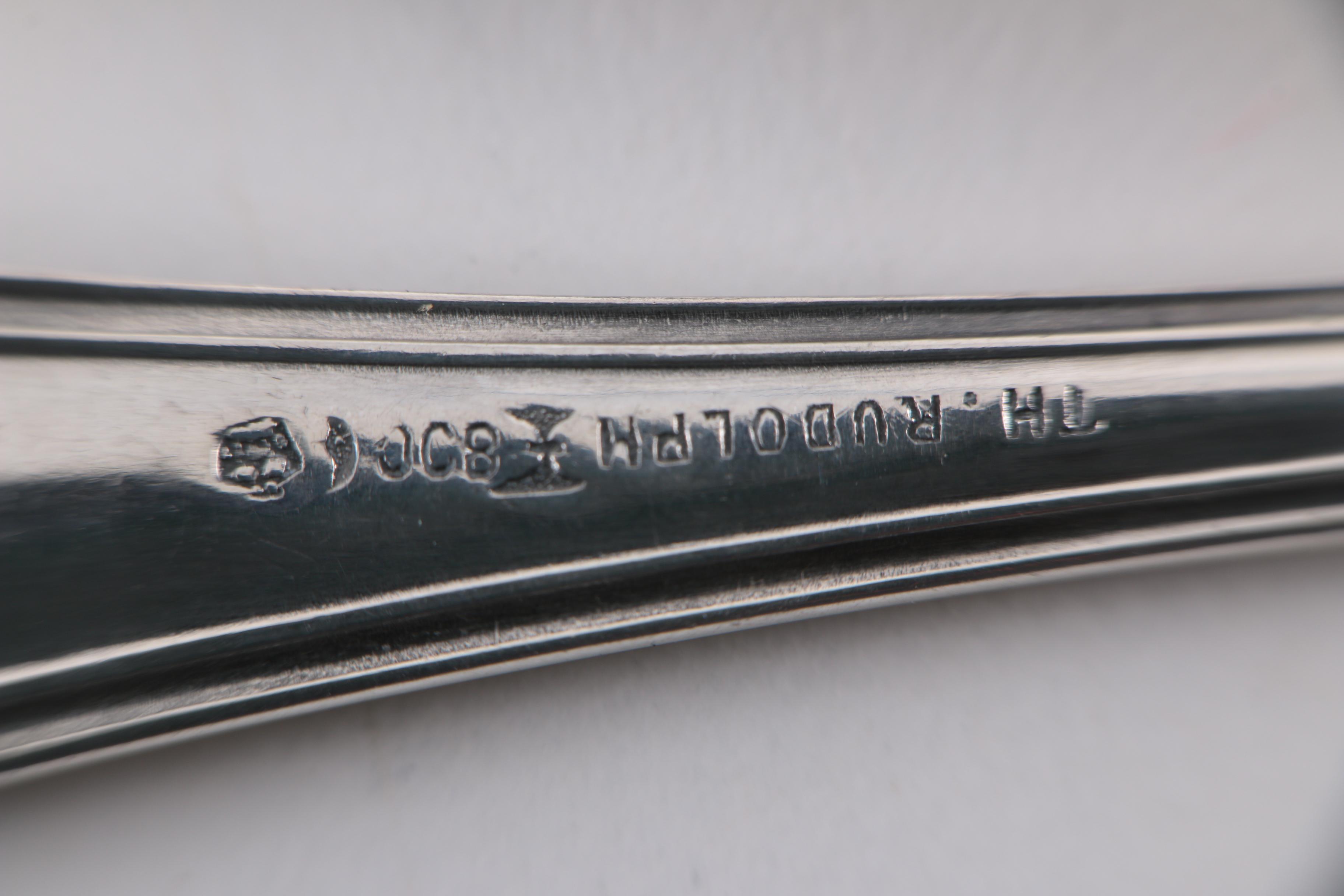 Koch & Bergfeld German 800 Silver Spoons with Alvin Sterling Spoon