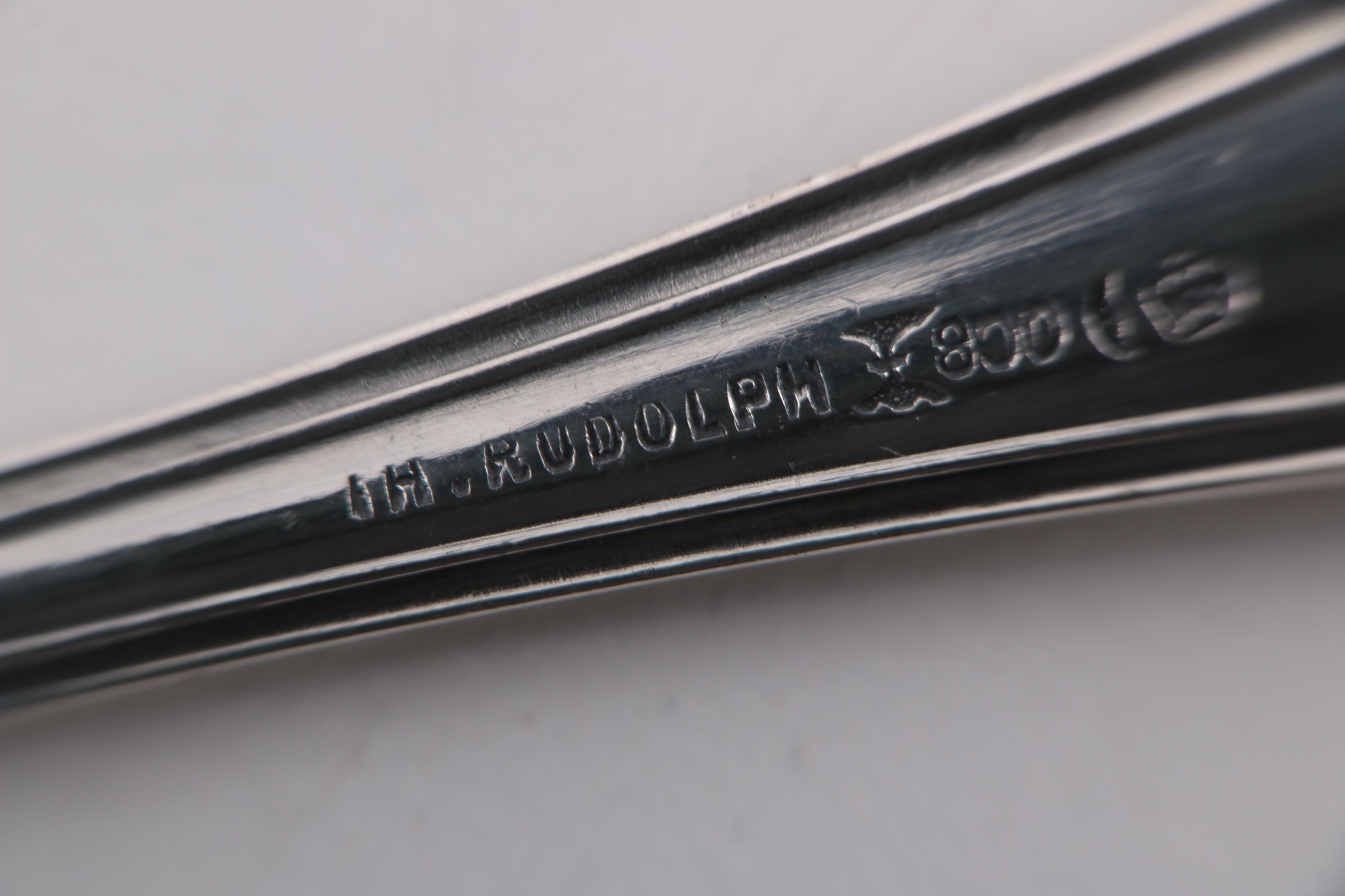 Koch & Bergfeld German 800 Silver Spoons with Alvin Sterling Spoon